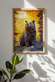 Quadro Decorativo Emoldurado Multicolor 33x48cm - Moldura Madeira Maciça 2cm - Impressão Digital em MDF