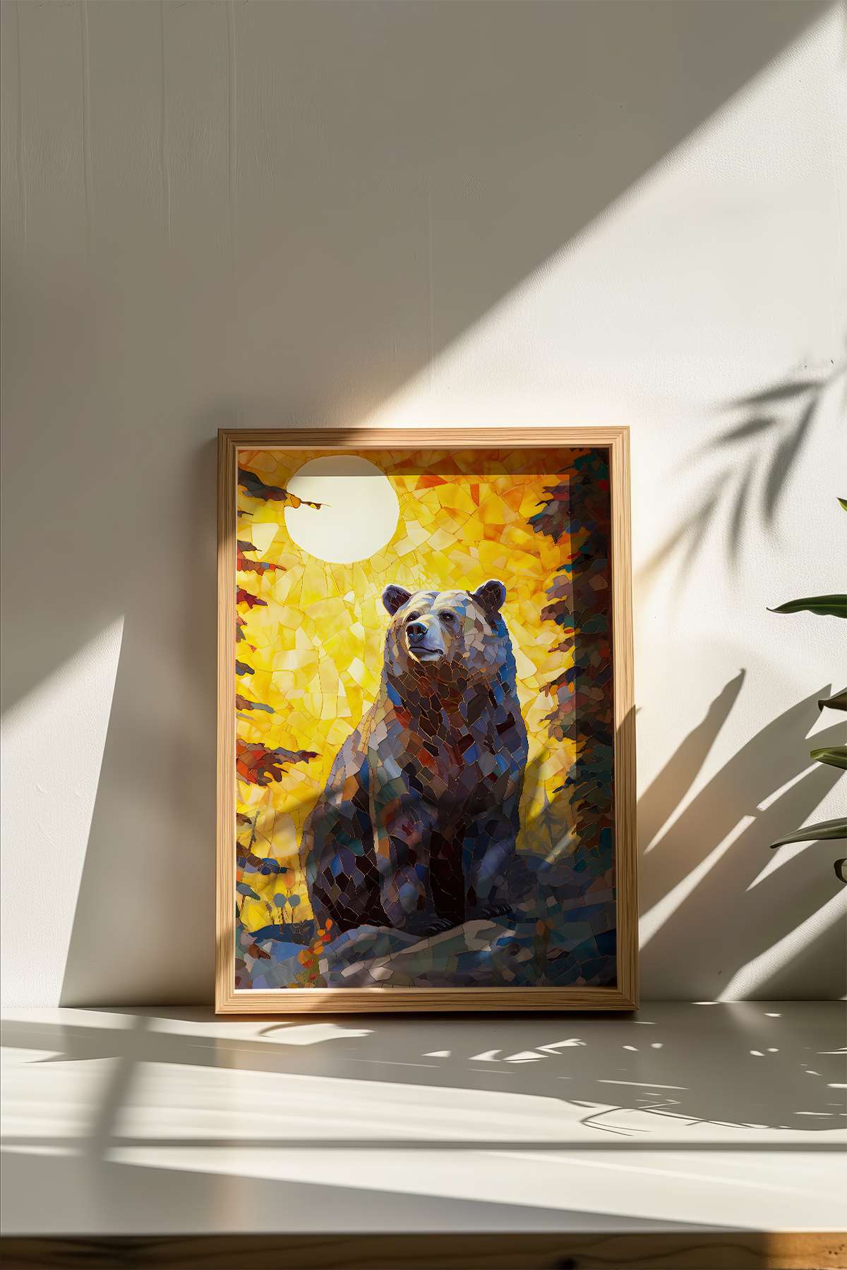 Quadro Decorativo Emoldurado Multicolor 33x48cm - Moldura Madeira Maciça 2cm - Impressão Digital em MDF