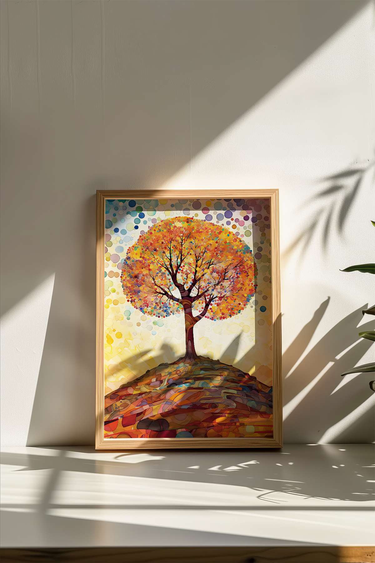 Quadro Decorativo Emoldurado Multicolor 33x48cm - Moldura Madeira Maciça 2cm - Impressão Digital em MDF