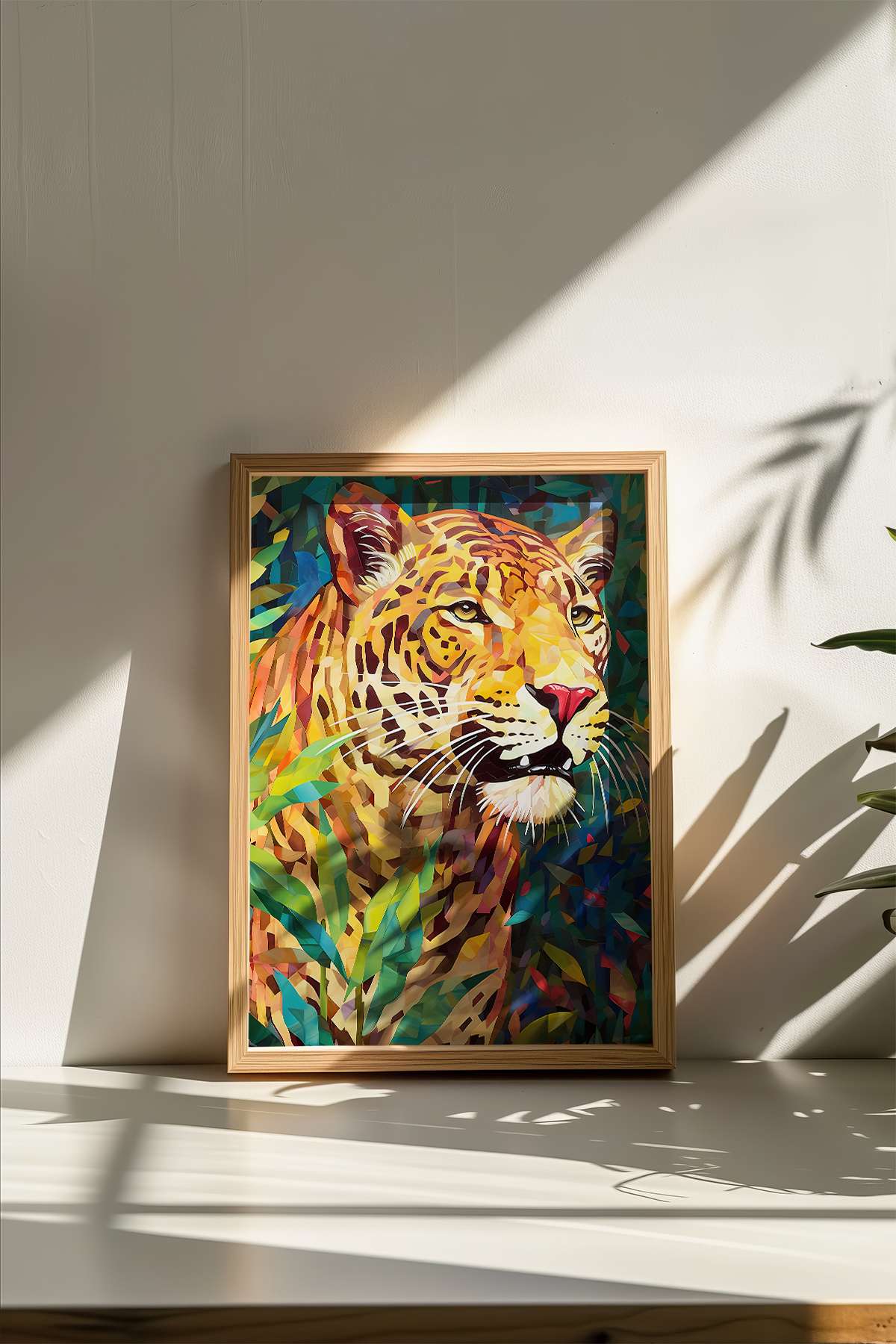 Quadro Decorativo Multicolor com Moldura de Madeira Maciça - Impressão Digital 33x48cm