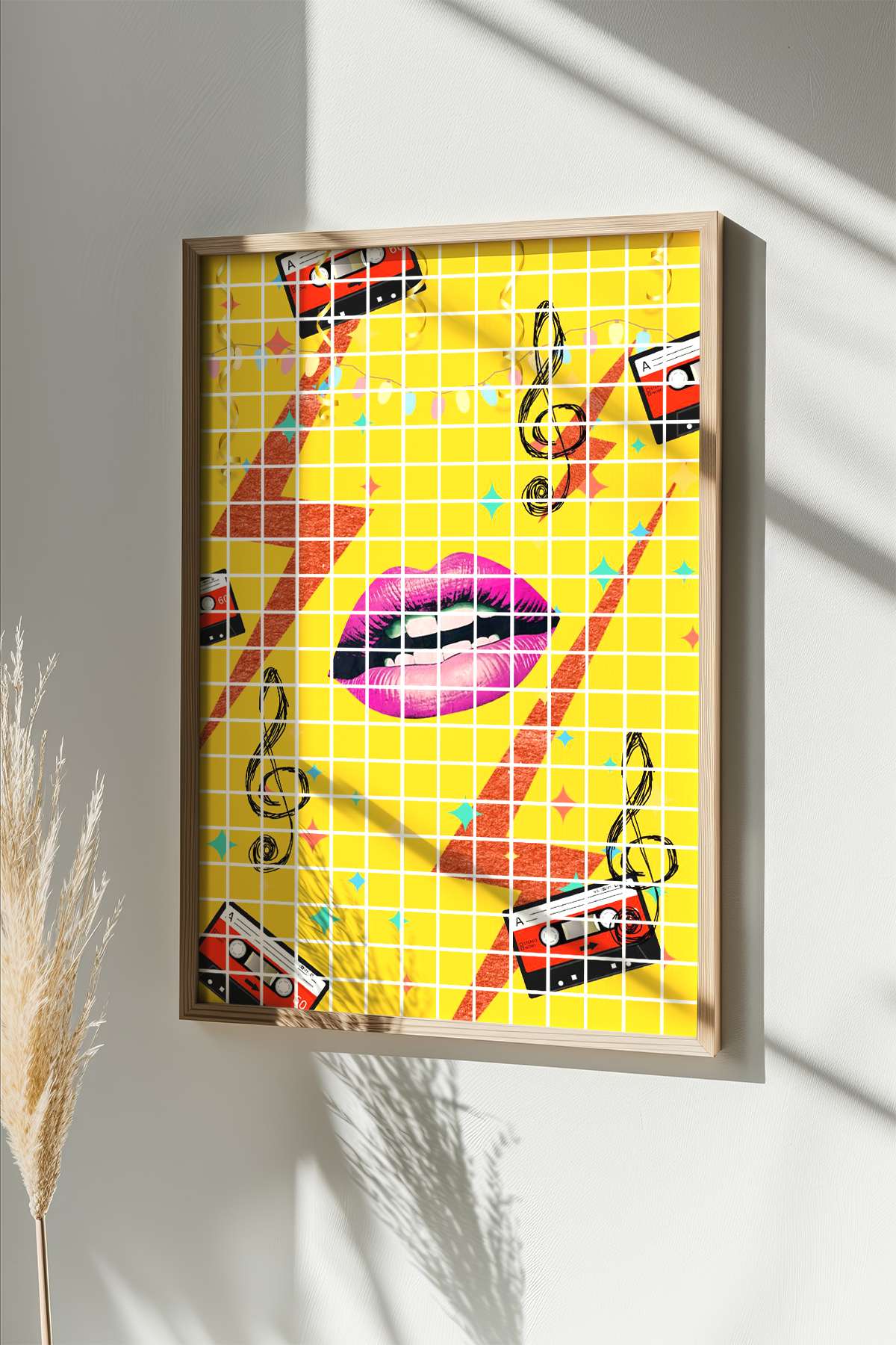 Quadro Decorativo Multicolor em Madeira Maciça - Impressão Digital Premium 33x48cm