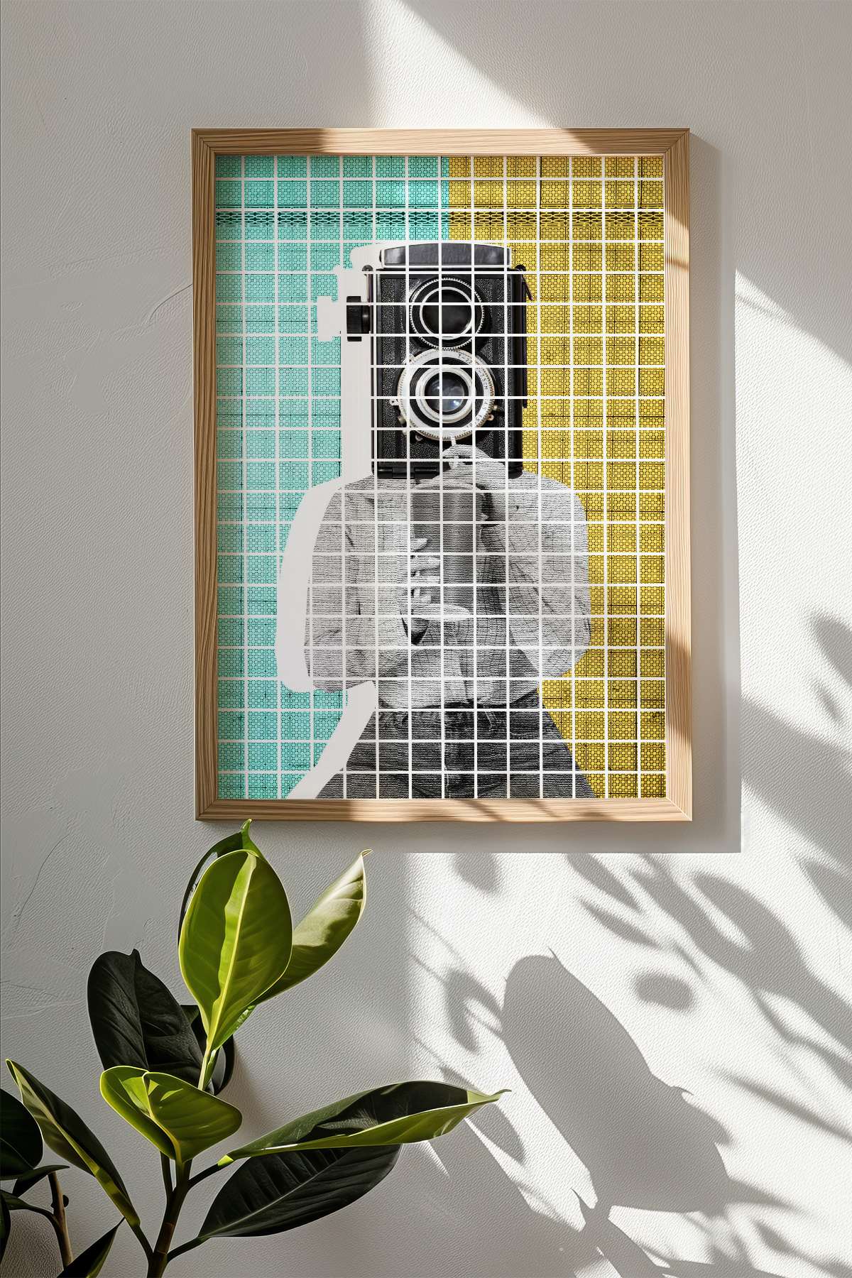 Quadro Decorativo Multicolor Popkare2 - Moldura Madeira Maciça 33x48cm - Arte Digital Premium para Decoração