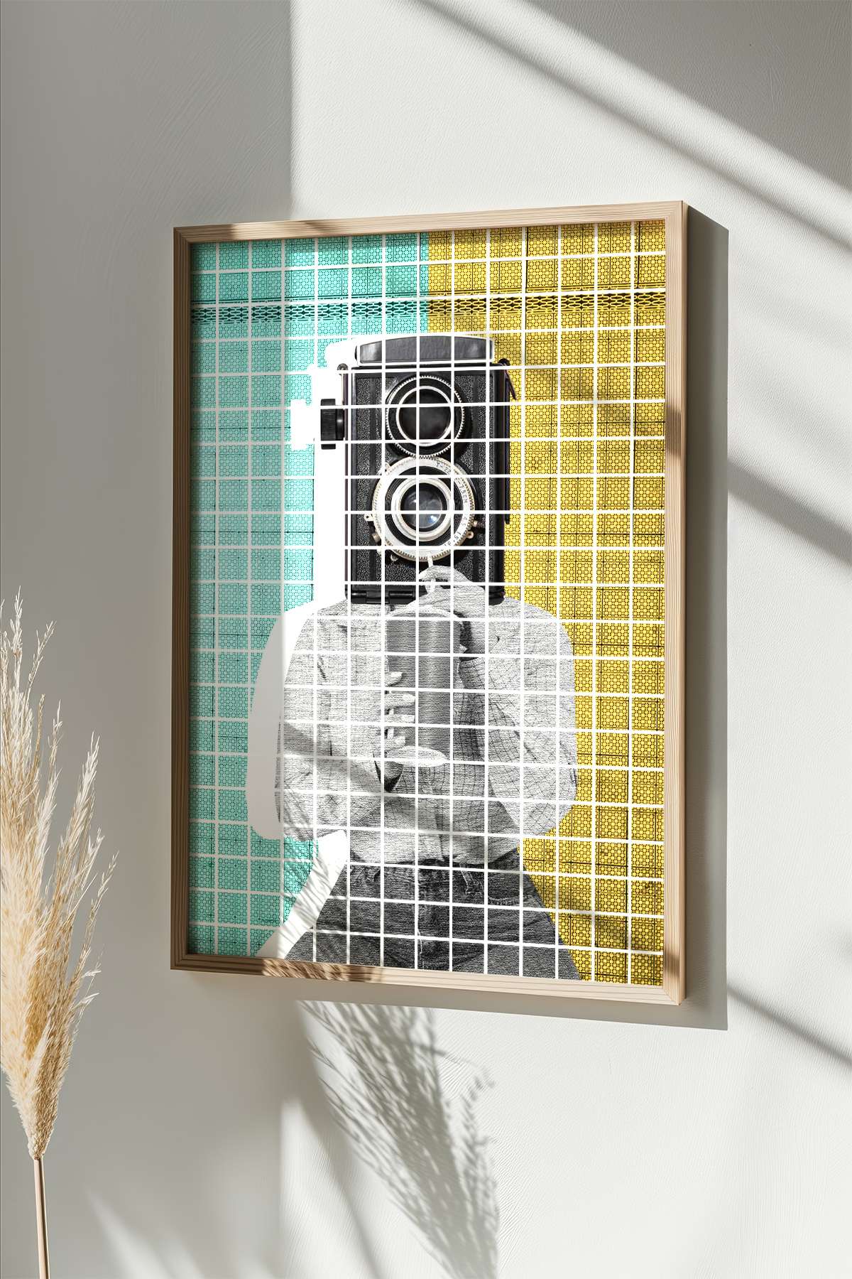 Quadro Decorativo Multicolor Popkare2 - Moldura Madeira Maciça 33x48cm - Arte Digital Premium para Decoração