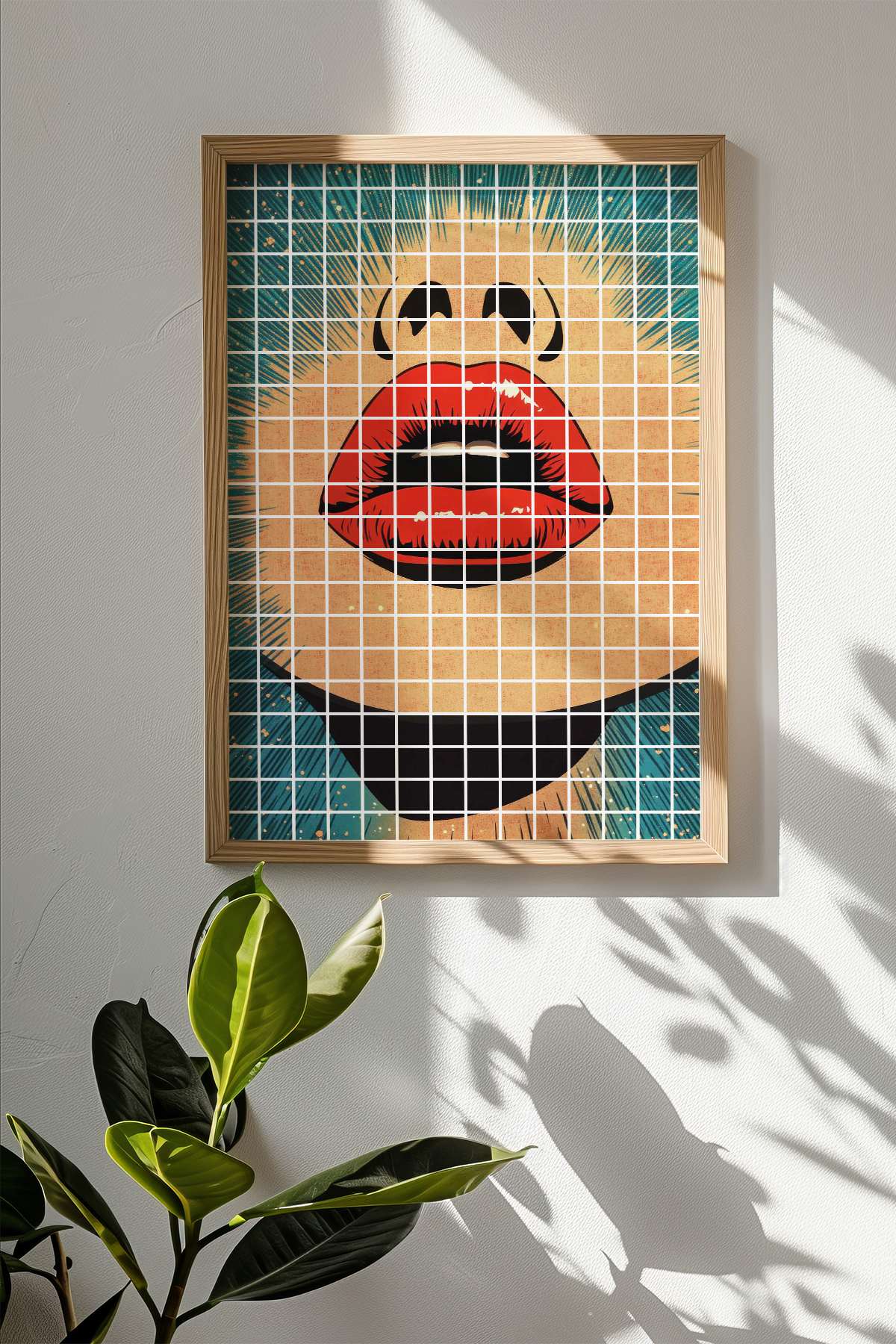 Quadro Decorativo Multicolor em Madeira Maciça - Impressão Digital Premium 33x48cm