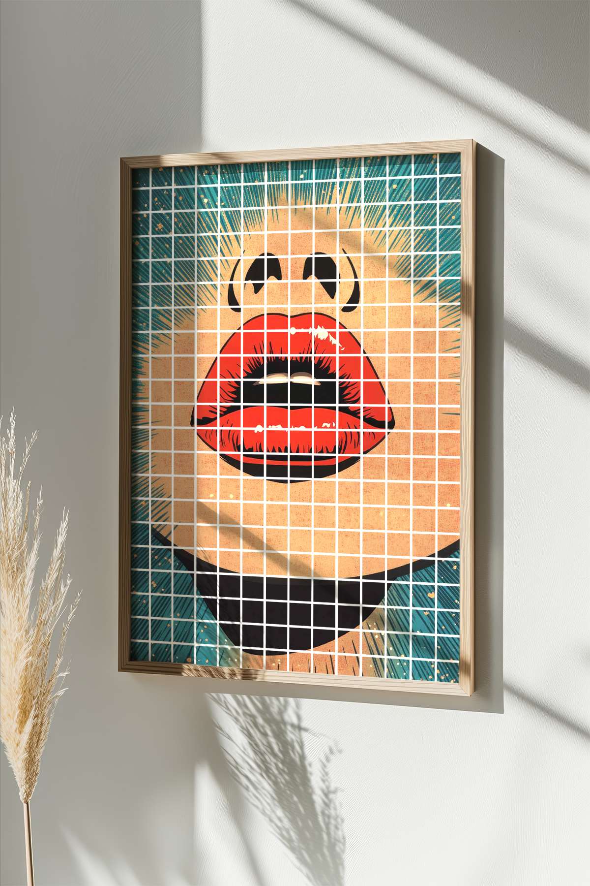 Quadro Decorativo Multicolor em Madeira Maciça - Impressão Digital Premium 33x48cm