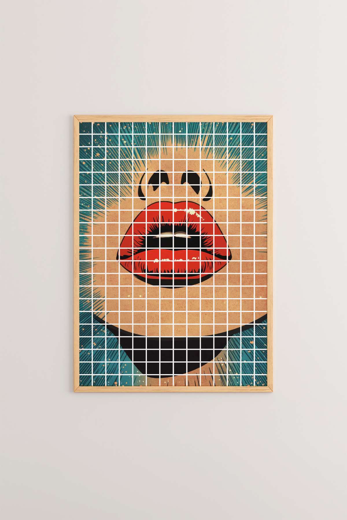 Quadro Decorativo Multicolor em Madeira Maciça - Impressão Digital Premium 33x48cm