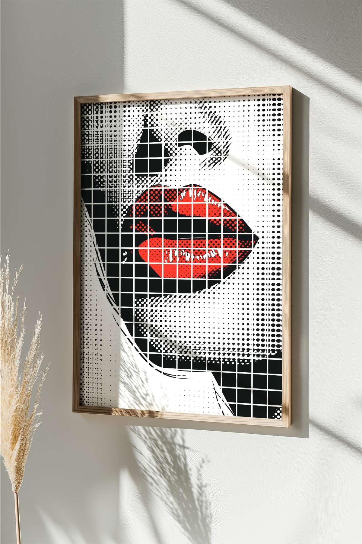 Quadro Decorativo Multicolor Popkare4 - Moldura Madeira Maciça 33x48cm - Arte Digital Premium para Decoração