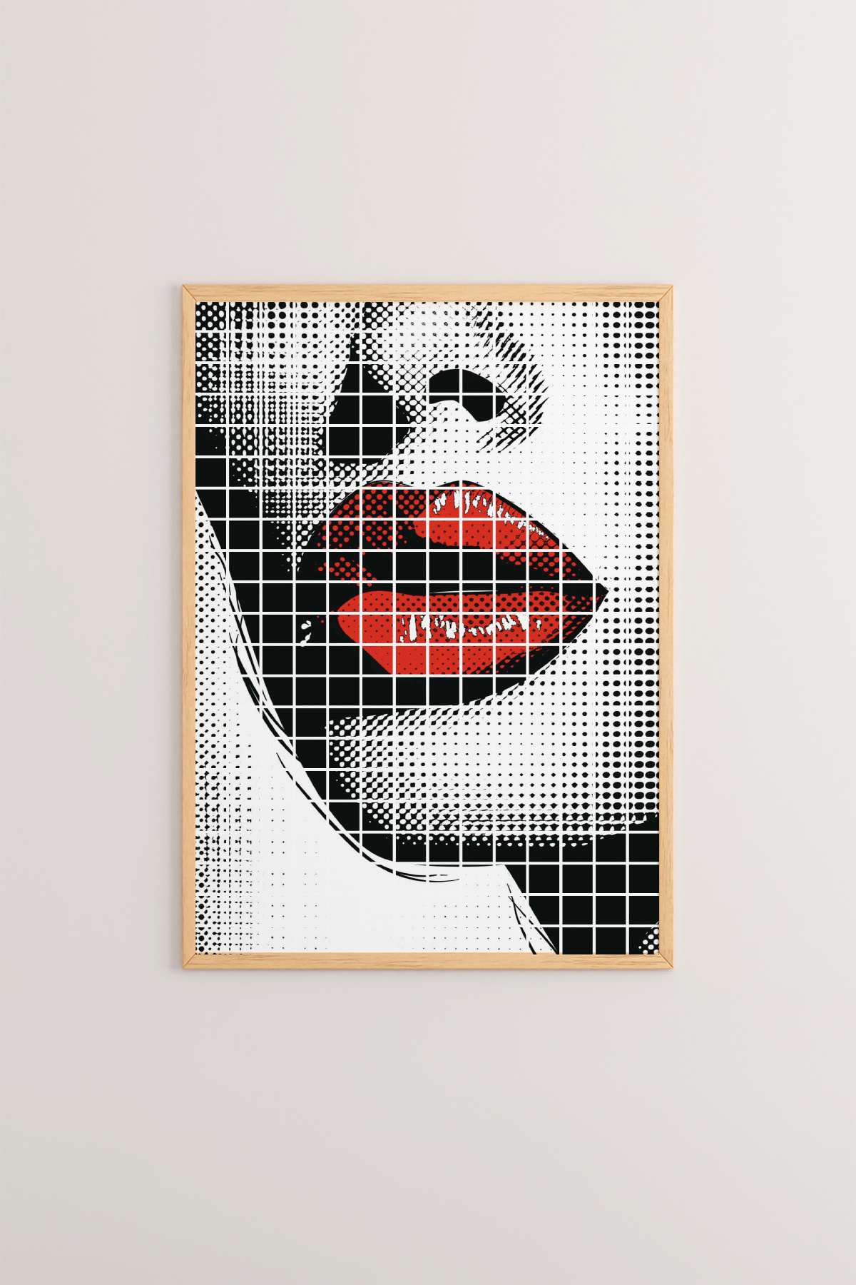 Quadro Decorativo Multicolor Popkare4 - Moldura Madeira Maciça 33x48cm - Arte Digital Premium para Decoração