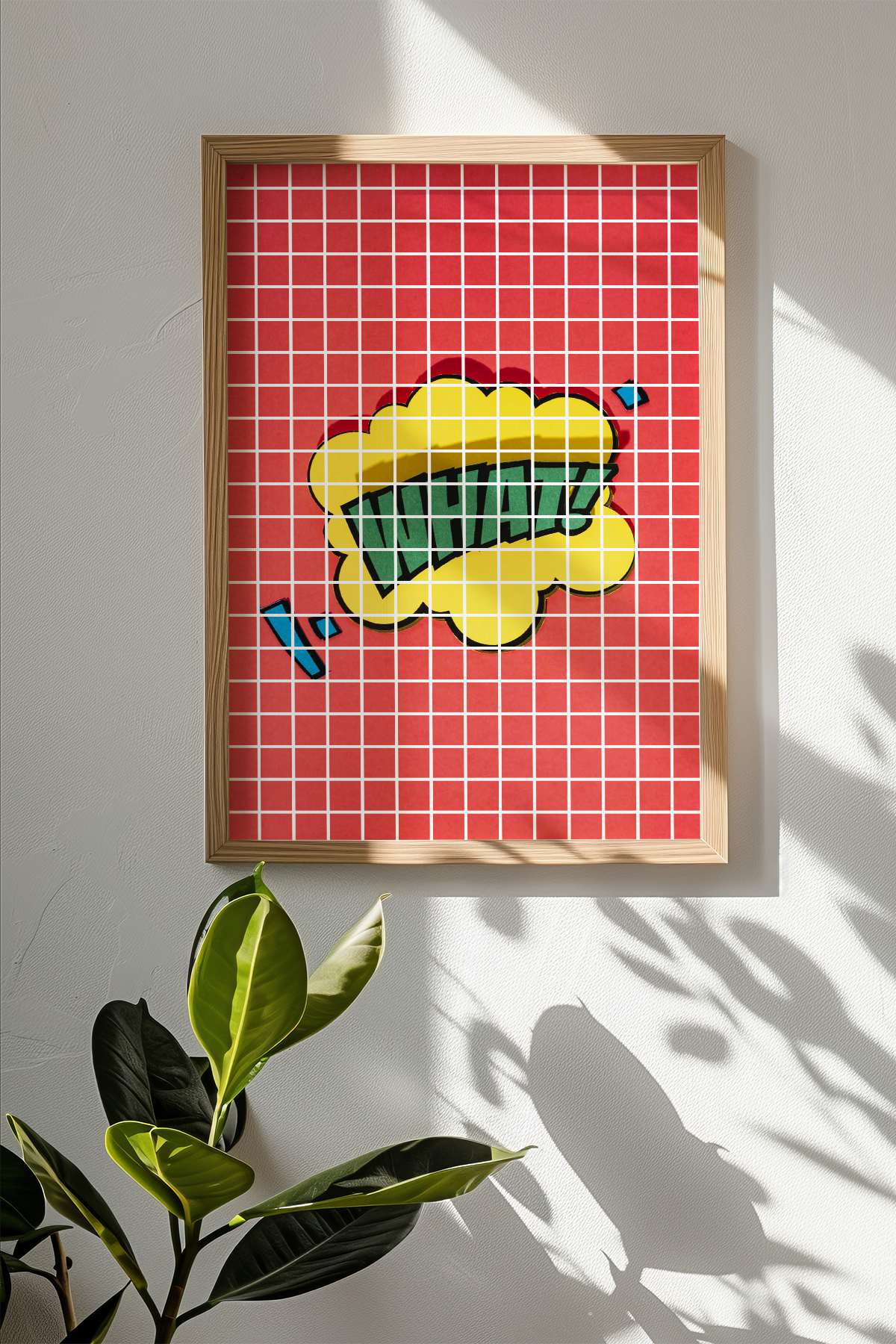 Quadro Decorativo Multicolor em Madeira Maciça - Arte Digital Emoldurada 33x48cm Popkare7