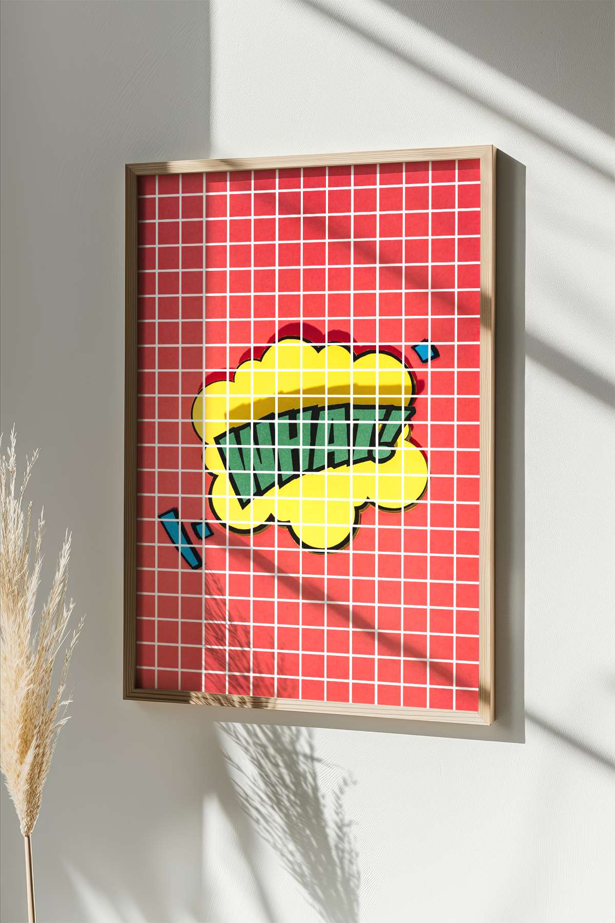 Quadro Decorativo Multicolor em Madeira Maciça - Arte Digital Emoldurada 33x48cm Popkare7