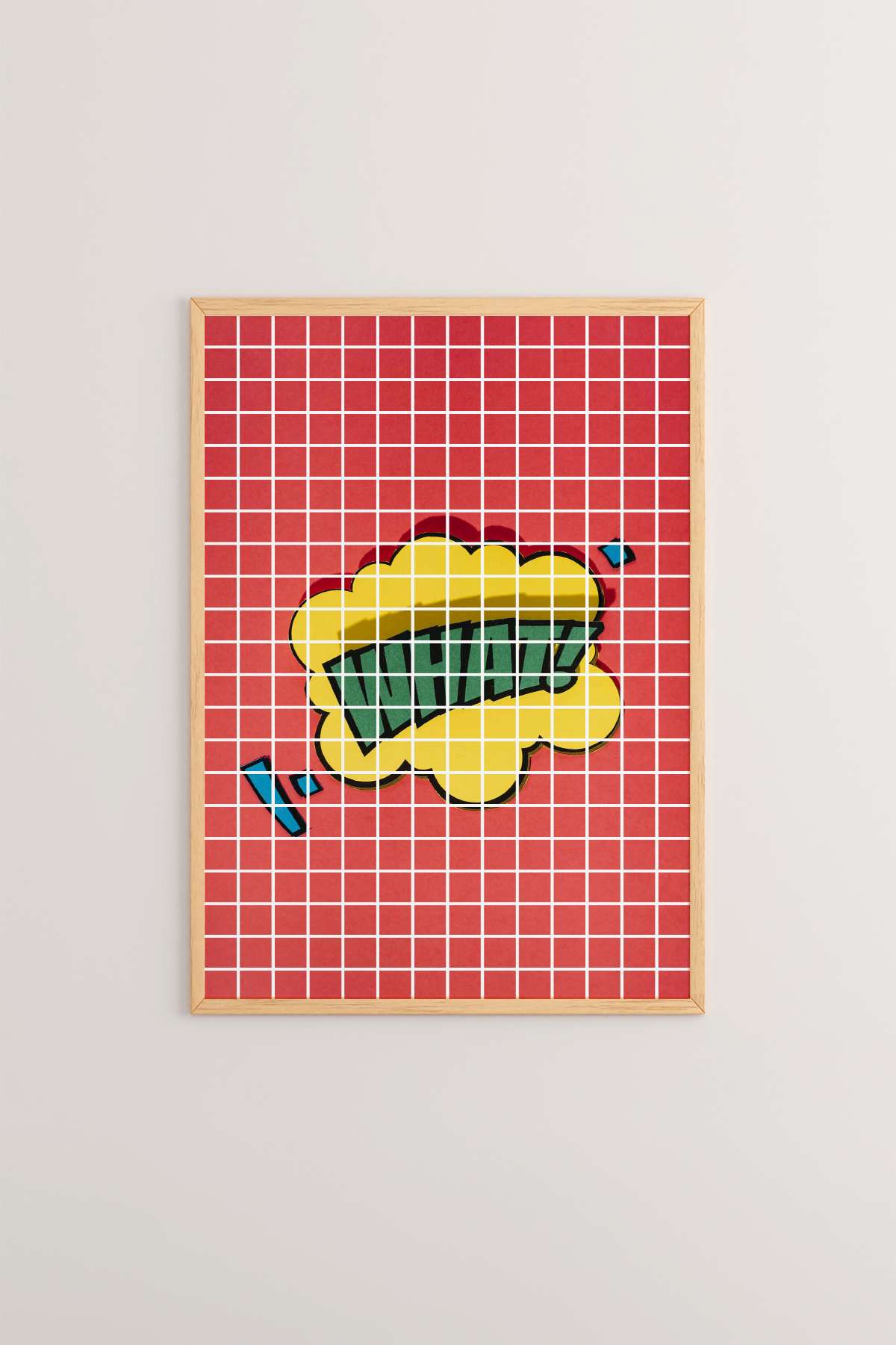 Quadro Decorativo Multicolor em Madeira Maciça - Arte Digital Emoldurada 33x48cm Popkare7