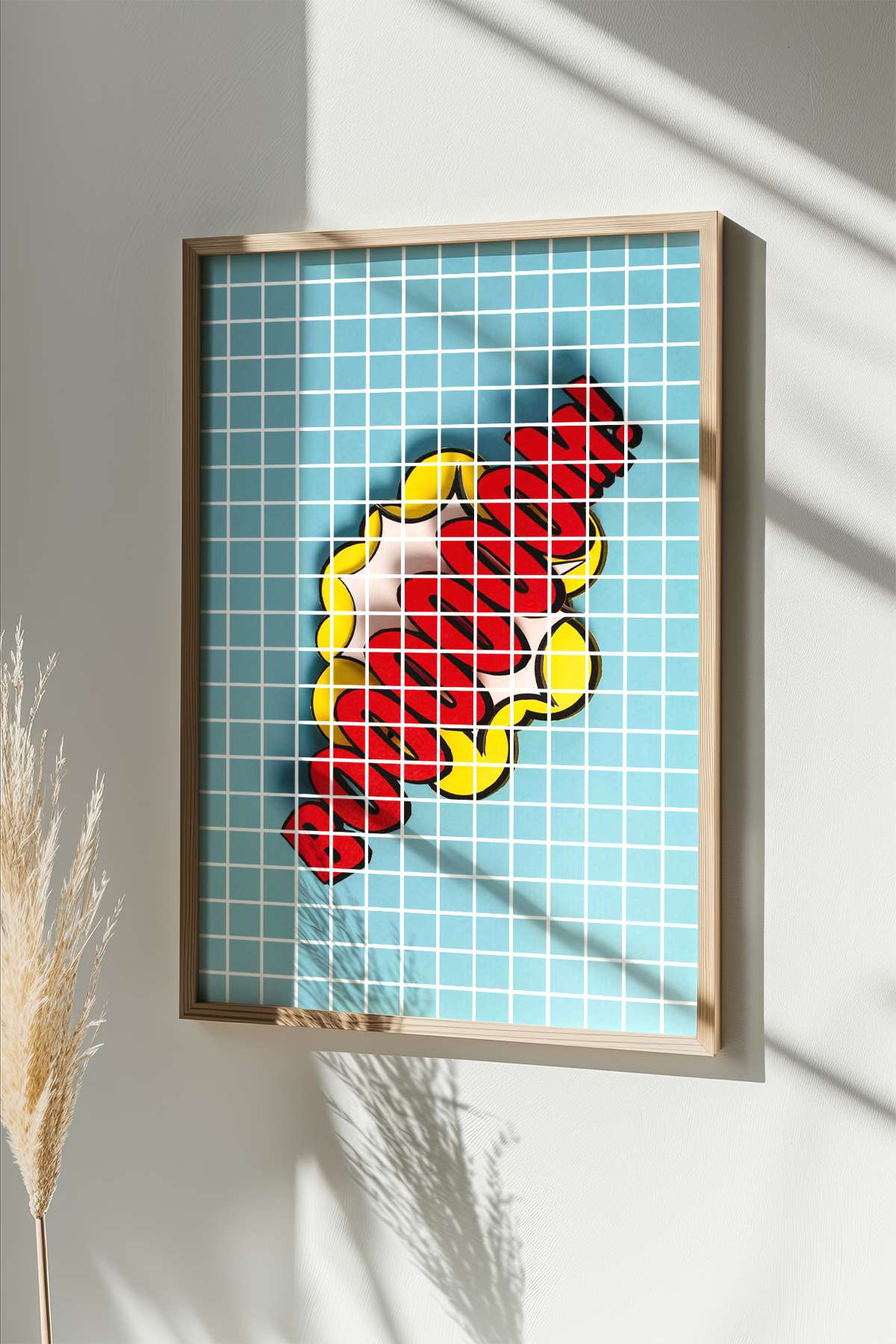 Quadro Decorativo Multicolor Popkare8 - Moldura Madeira Maciça 33x48cm - Arte Digital Premium para Decoração