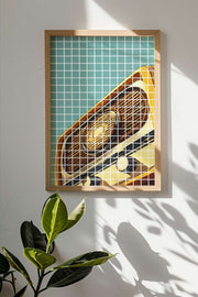 Quadro Decorativo Multicolor em Madeira Maciça - Pintura Digital Emoldurada 33x48cm Popkare9