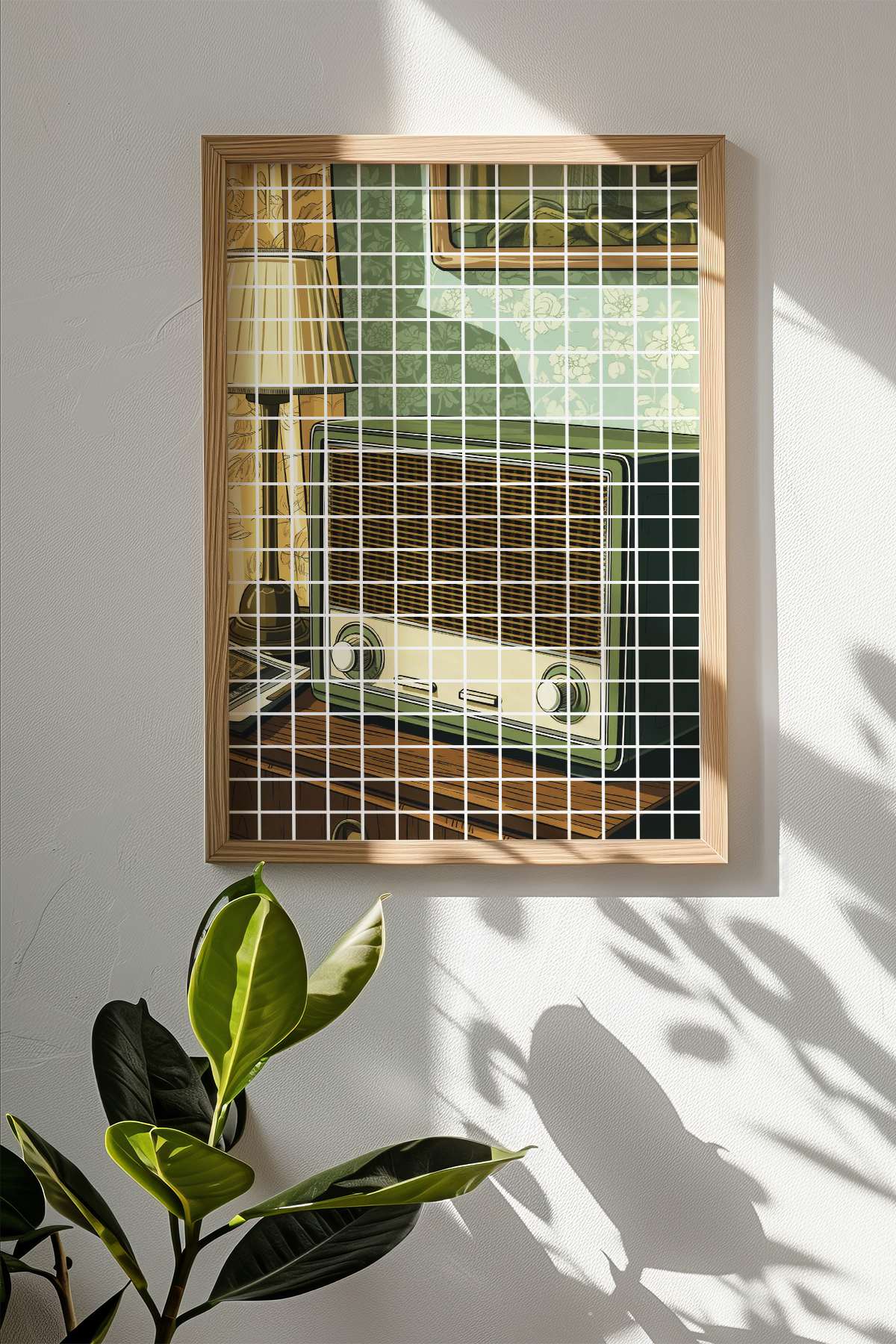 Quadro Decorativo Multicolor Popkare10 - Moldura Madeira Maciça 33x48cm - Arte Digital Premium para Decoração