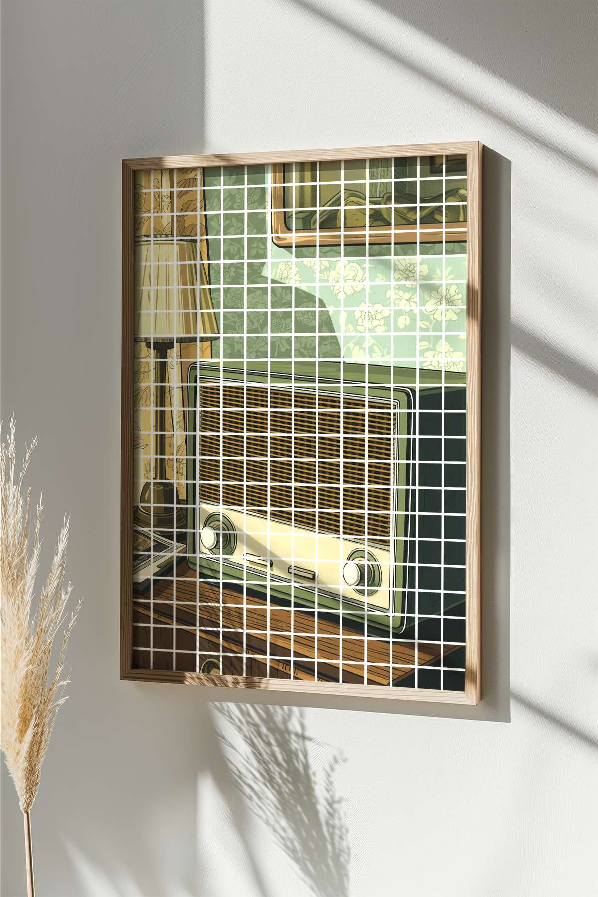 Quadro Decorativo Multicolor Popkare10 - Moldura Madeira Maciça 33x48cm - Arte Digital Premium para Decoração