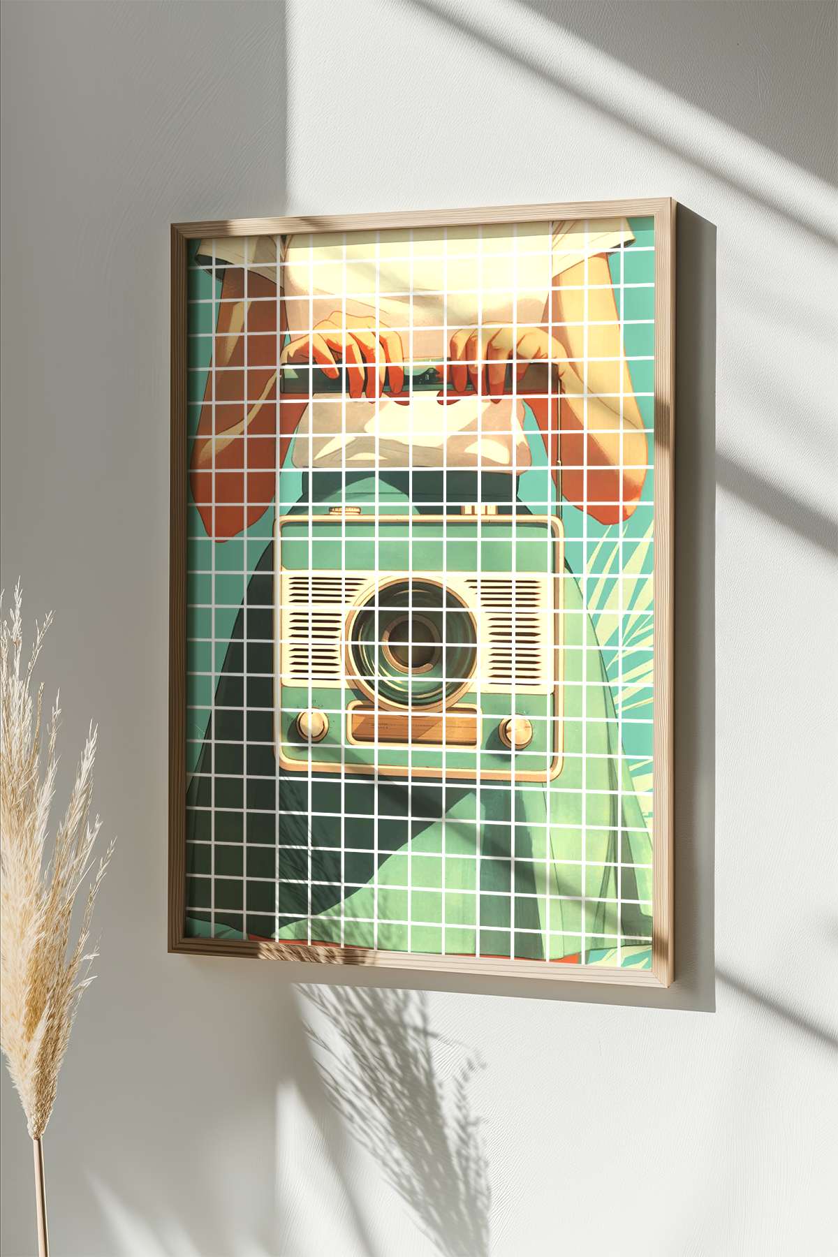 Quadro Decorativo Multicolor em Madeira Maciça - Impressão Digital Premium 33x48cm