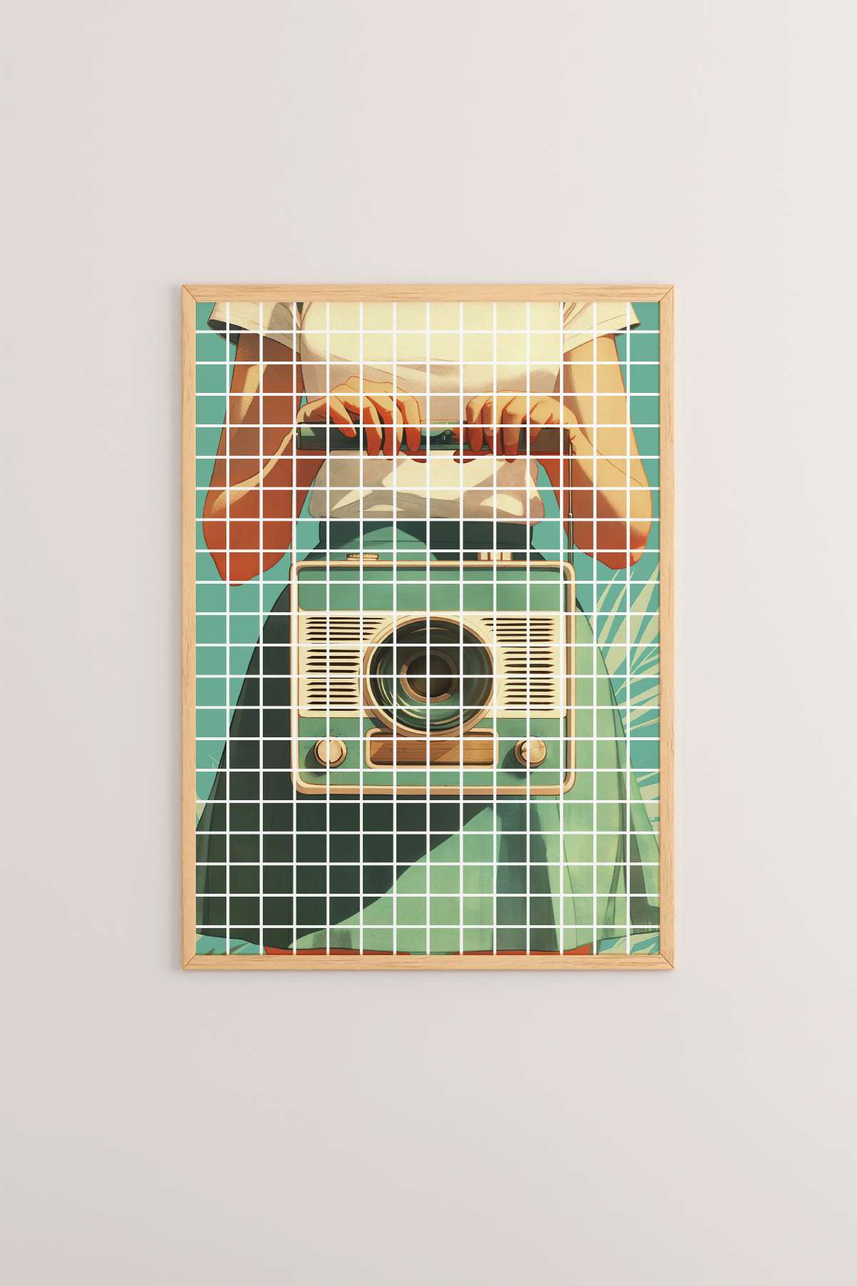 Quadro Decorativo Multicolor em Madeira Maciça - Impressão Digital Premium 33x48cm