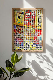 Quadro Decorativo Multicolor em Madeira Maciça - Impressão Digital Premium 33x48cm