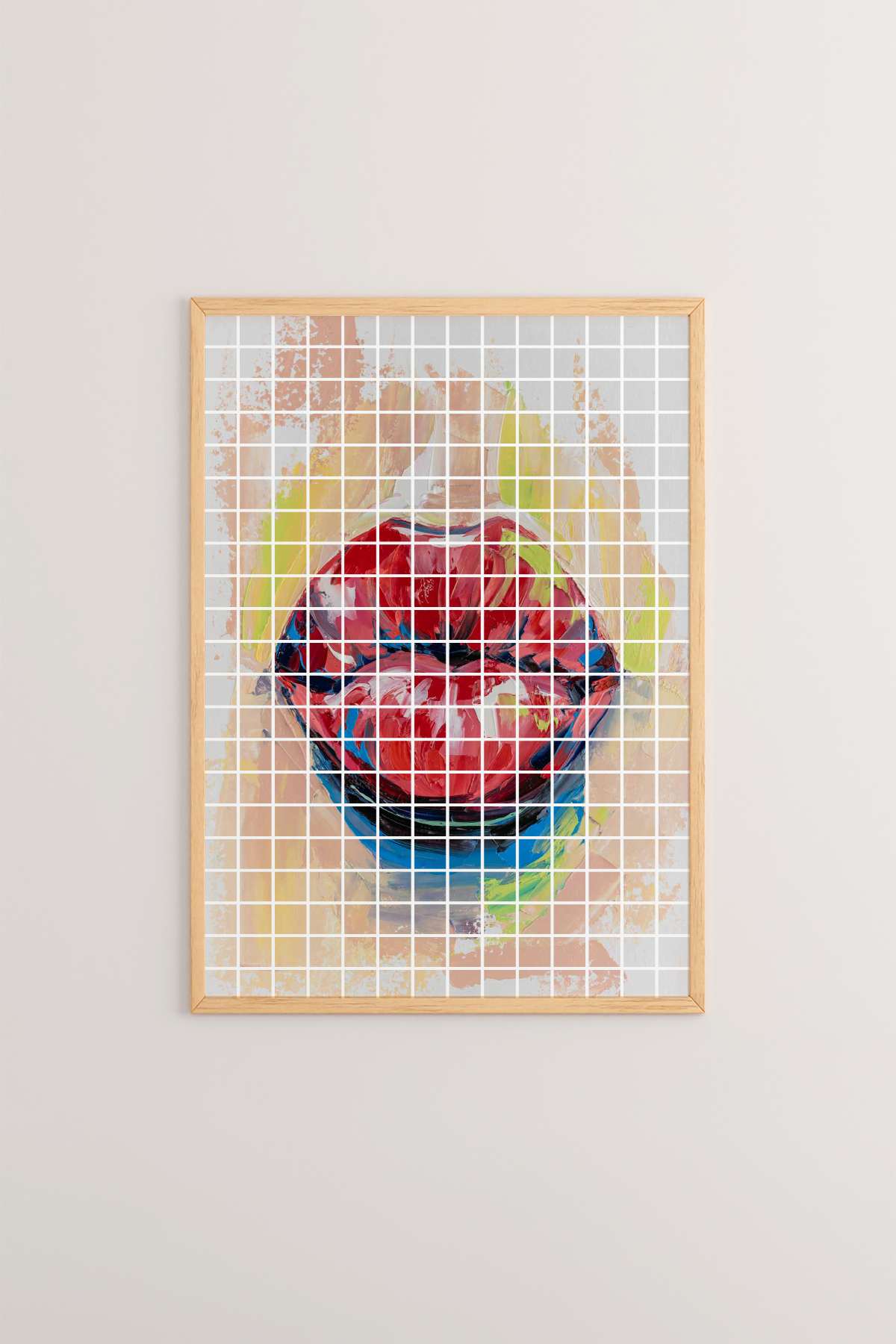 Quadro Decorativo Multicolor em Madeira Maciça - Impressão Digital Premium 33x48cm