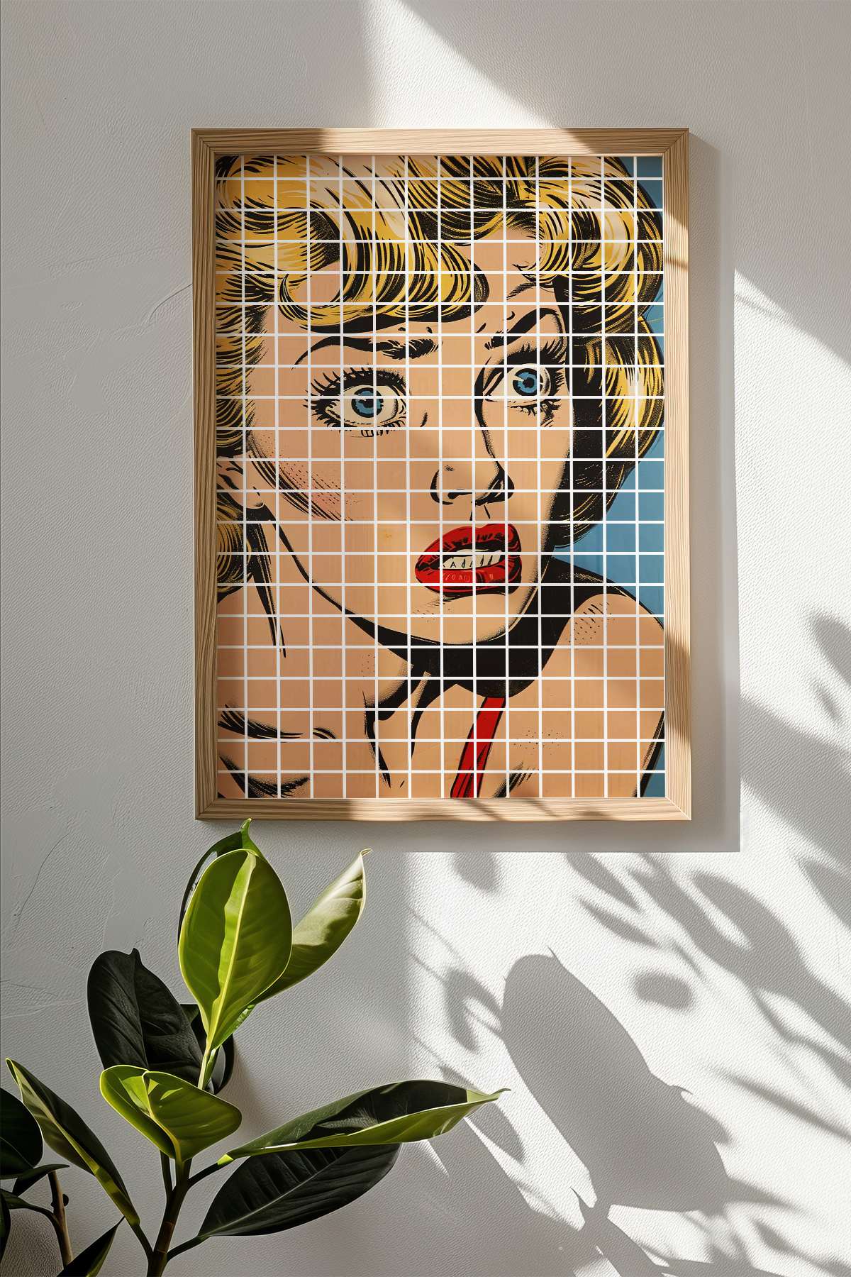 Quadro Decorativo Multicolor em Madeira Maciça - Arte Digital Emoldurada 33x48cm Popkare16