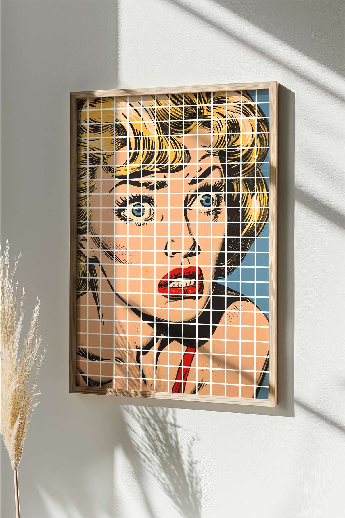 Quadro Decorativo Multicolor em Madeira Maciça - Arte Digital Emoldurada 33x48cm Popkare16