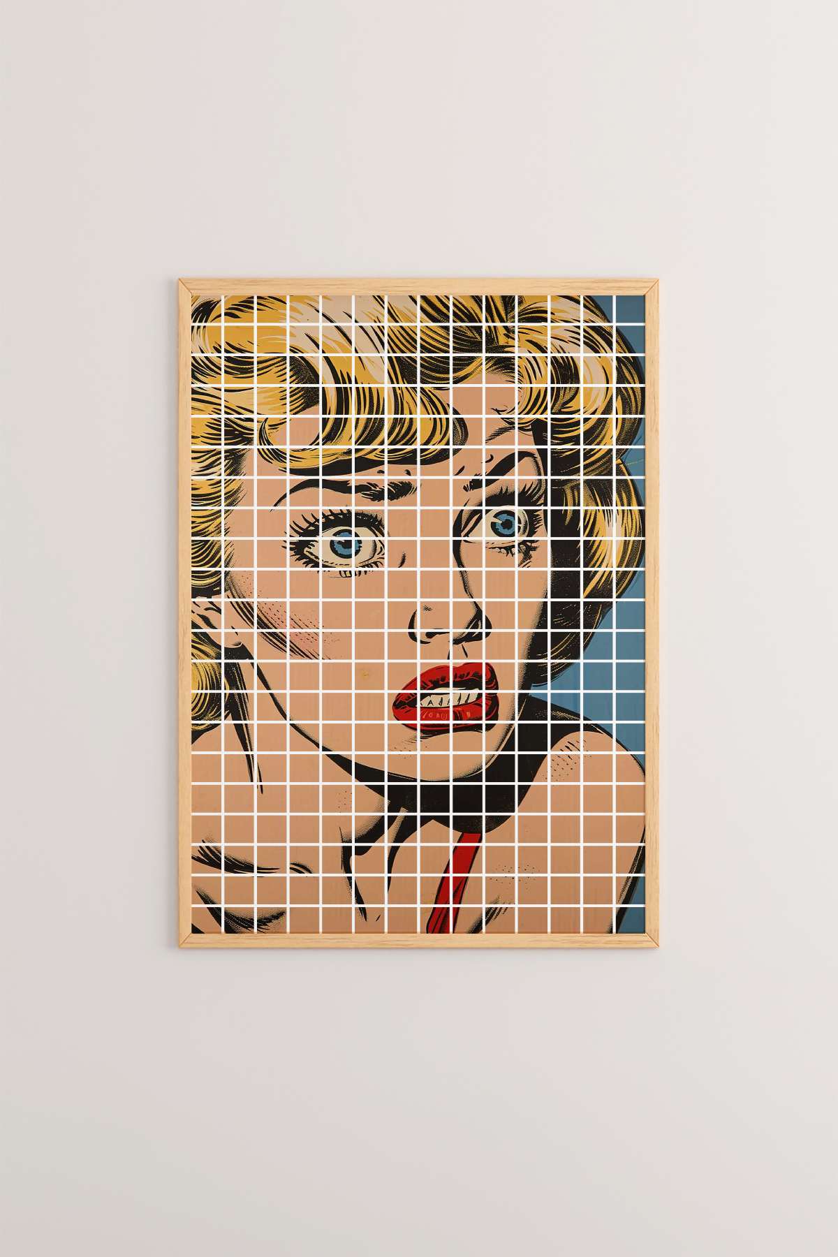 Quadro Decorativo Multicolor em Madeira Maciça - Arte Digital Emoldurada 33x48cm Popkare16