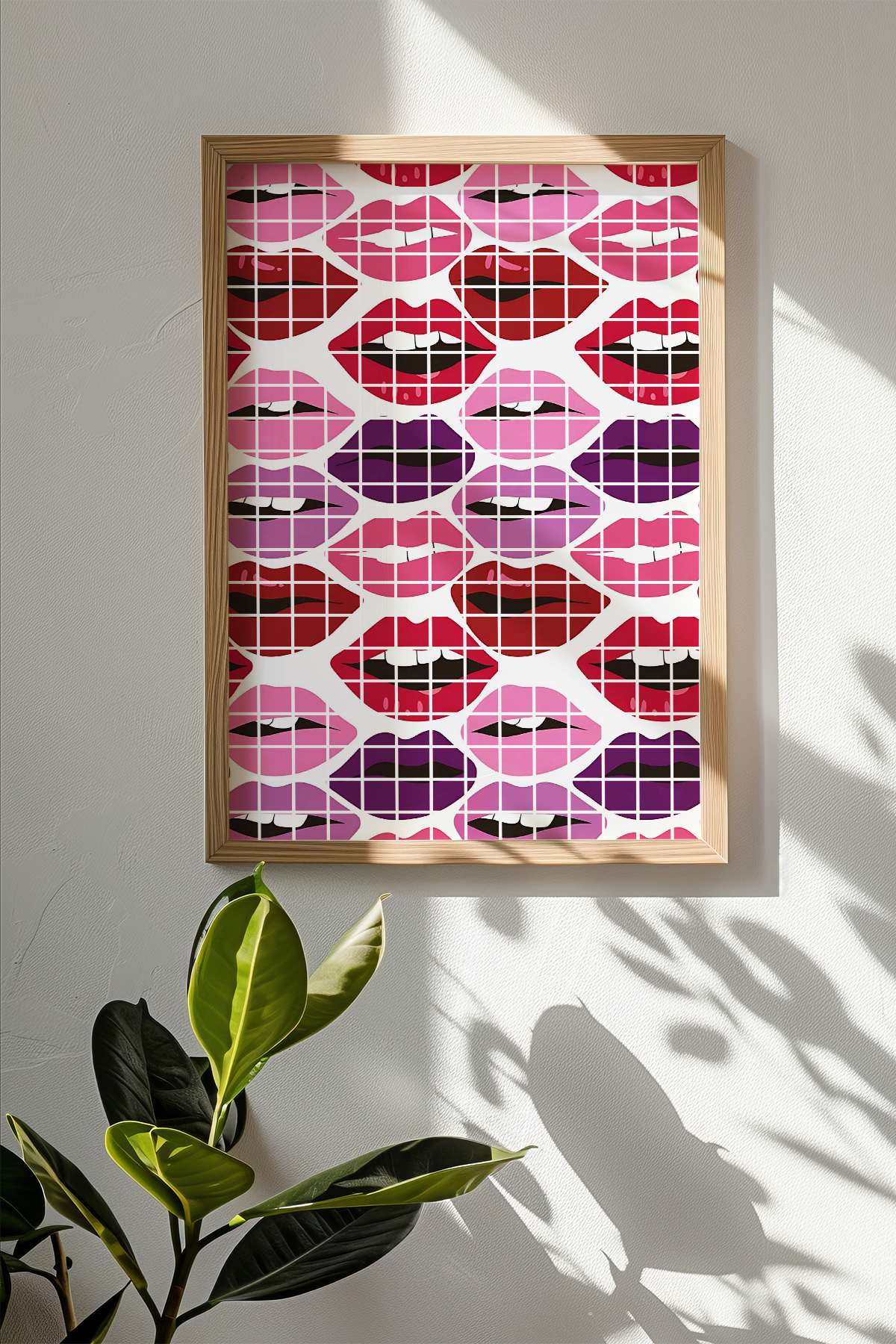 Quadro Decorativo Multicolor em Madeira Maciça - Arte Digital Emoldurada 33x48cm