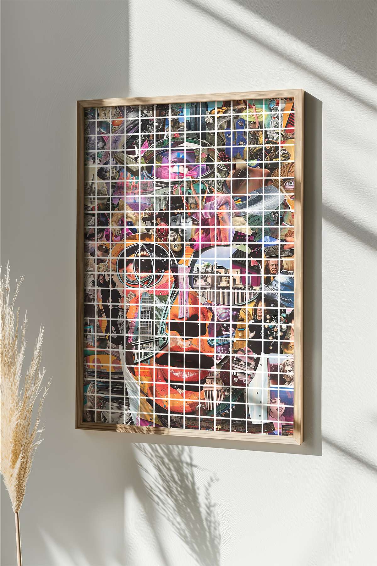 Quadro Decorativo Multicolor em Madeira Maciça - Impressão Digital Premium 33x48cm