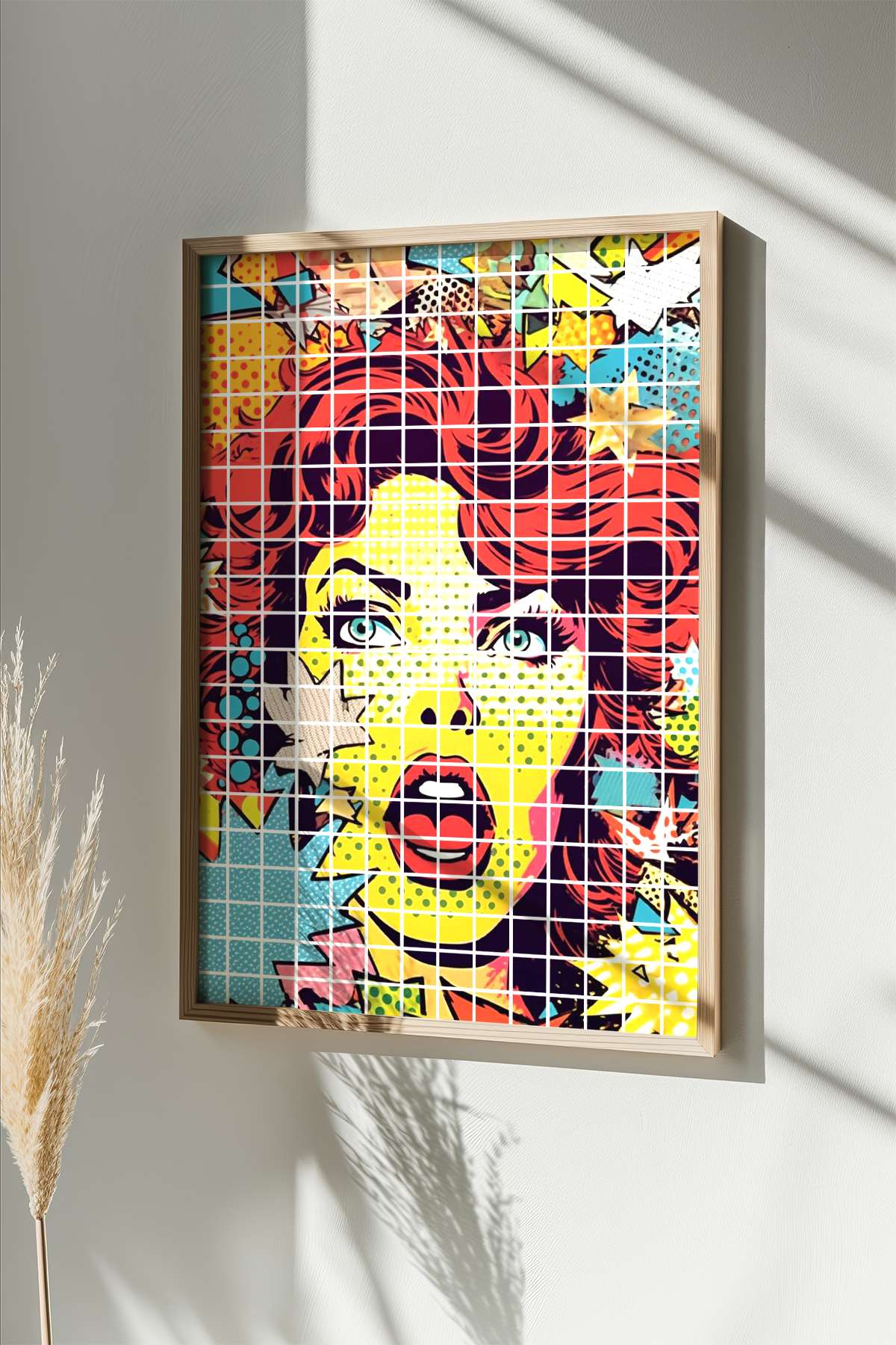 Quadro Decorativo Multicolor em Madeira Maciça - Impressão Digital Premium 33x48cm