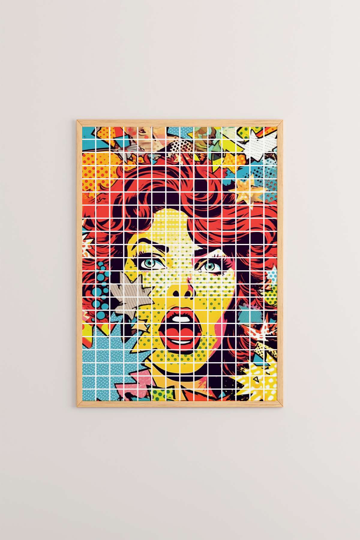 Quadro Decorativo Multicolor em Madeira Maciça - Impressão Digital Premium 33x48cm