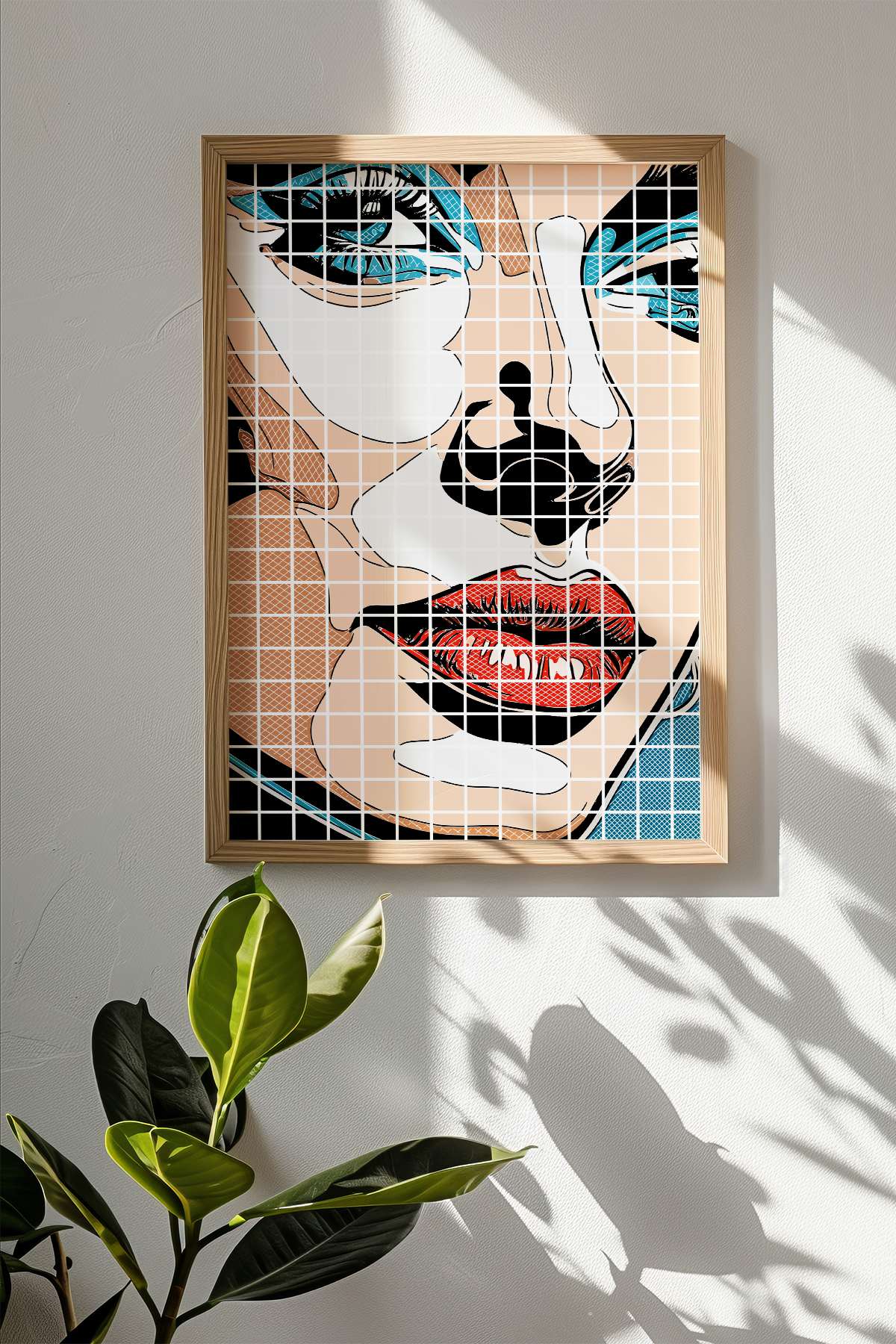 Quadro Decorativo Multicolor em Madeira Maciça - Impressão Digital Premium 33x48cm