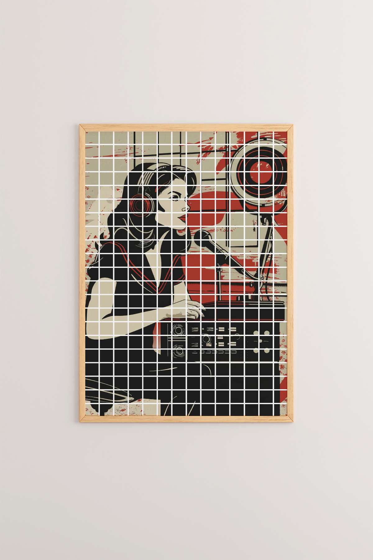 Quadro Decorativo Multicolor em Madeira Maciça - Impressão Digital Premium 33x48cm