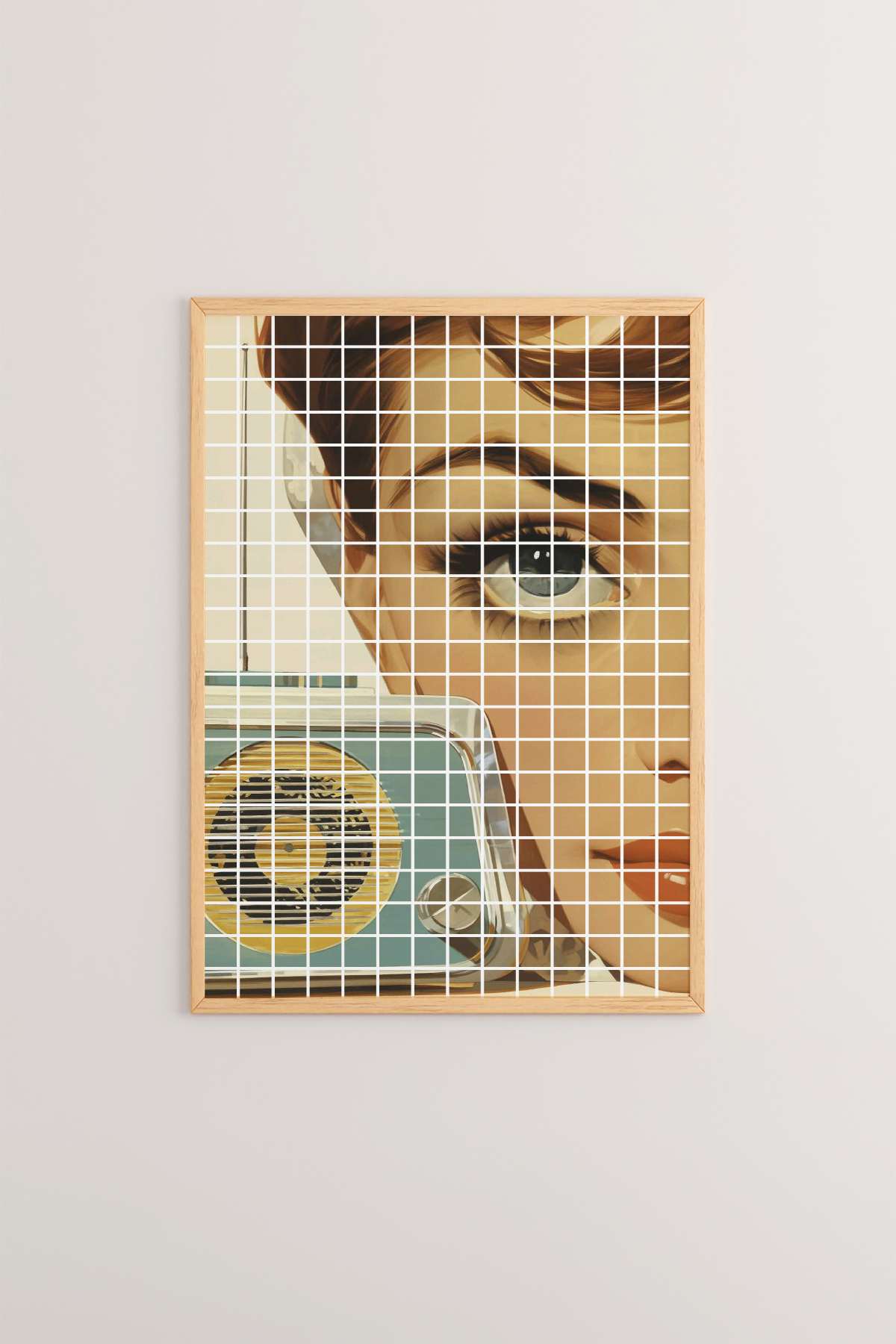 Quadro Decorativo Multicolor em Madeira Maciça - Impressão Digital Premium 33x48cm