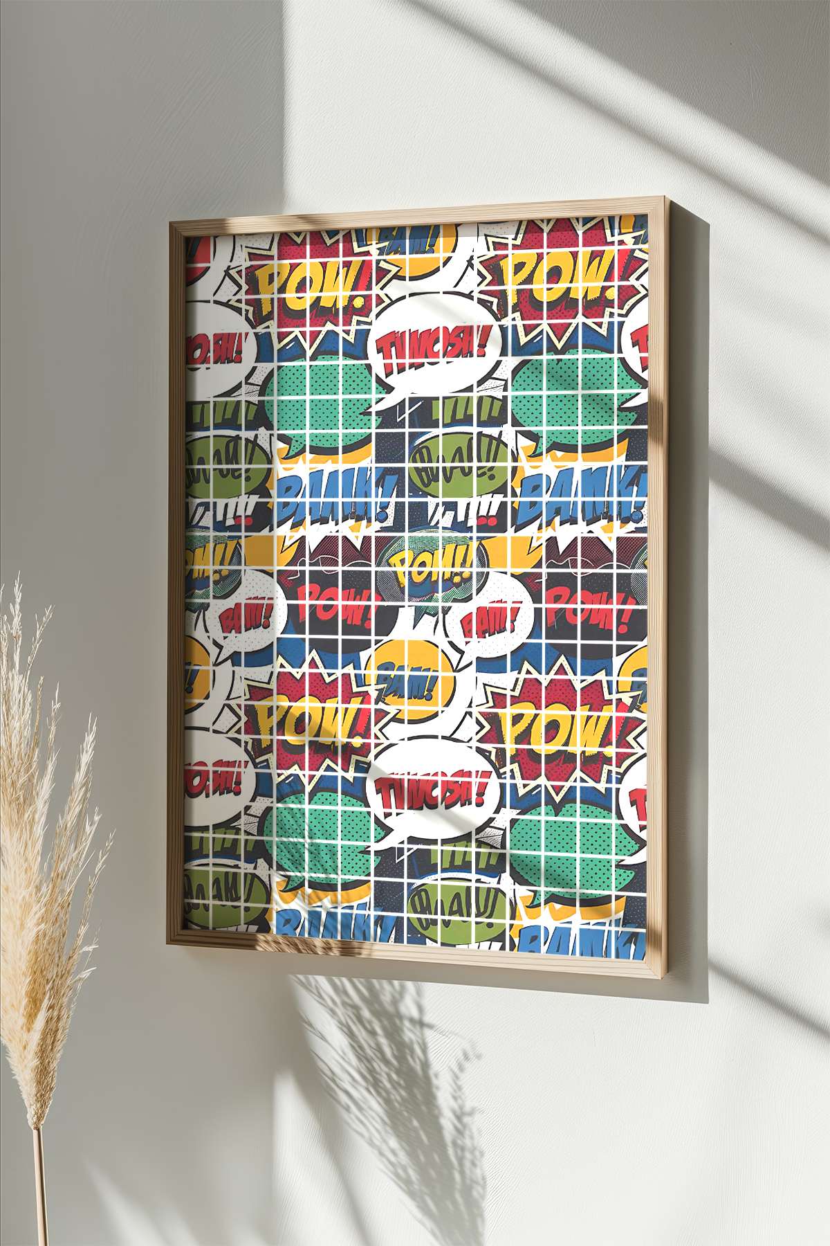 Quadro Decorativo Multicolor em Madeira Maciça - Impressão Digital Premium 33x48cm