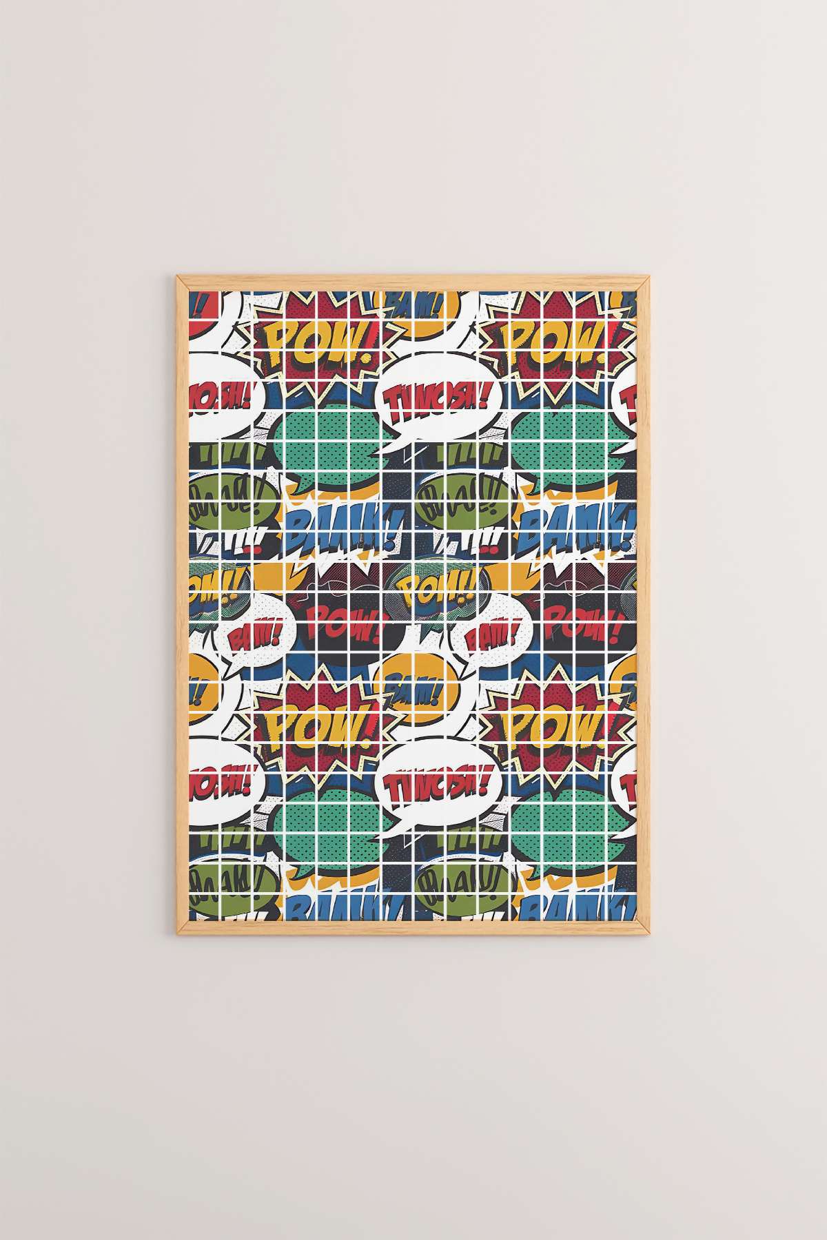 Quadro Decorativo Multicolor em Madeira Maciça - Impressão Digital Premium 33x48cm