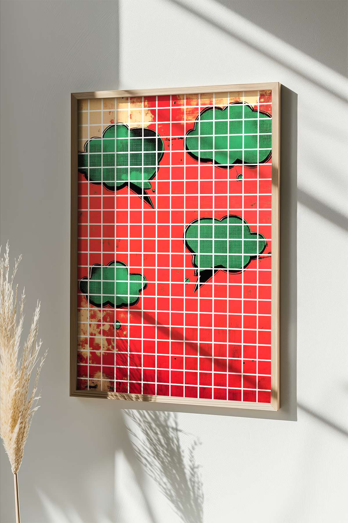 Quadro Decorativo Multicolor em Madeira Maciça - Impressão Digital Premium 33x48cm