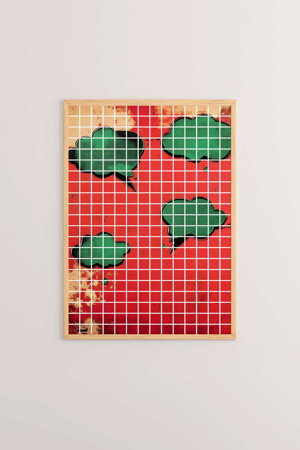 Quadro Decorativo Multicolor em Madeira Maciça - Impressão Digital Premium 33x48cm