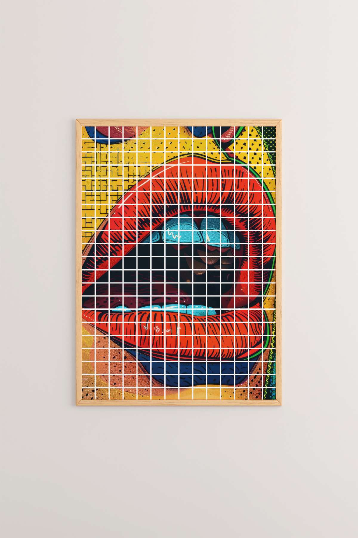 Quadro Decorativo Multicolor em Madeira Maciça - Impressão Digital Premium 33x48cm