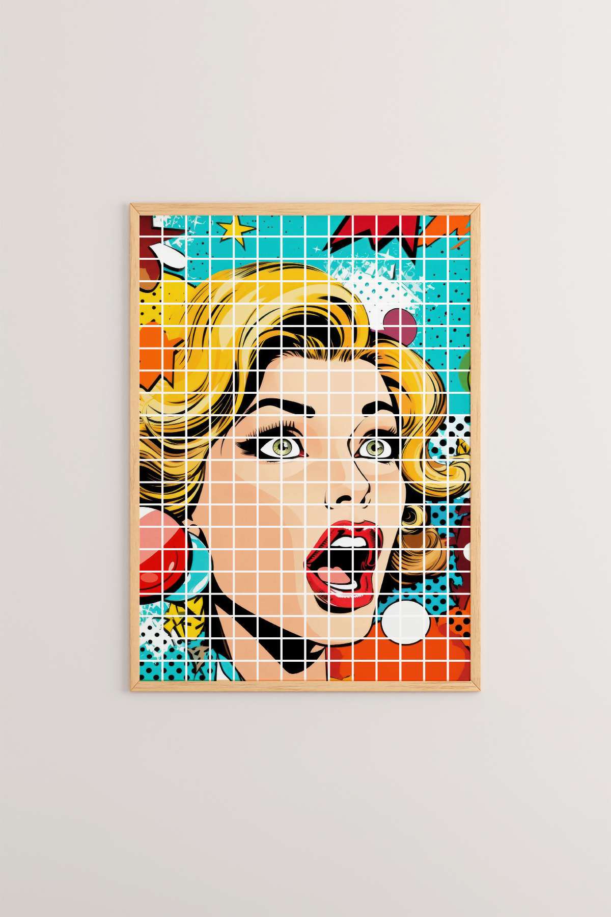 Quadro Decorativo Multicolor em Madeira Maciça - Impressão Digital Premium 33x48cm