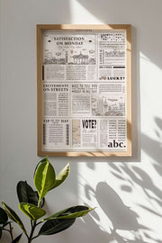 Quadro Decorativo Emoldurado Multicolor 33x48cm - Moldura Madeira Maciça 2cm