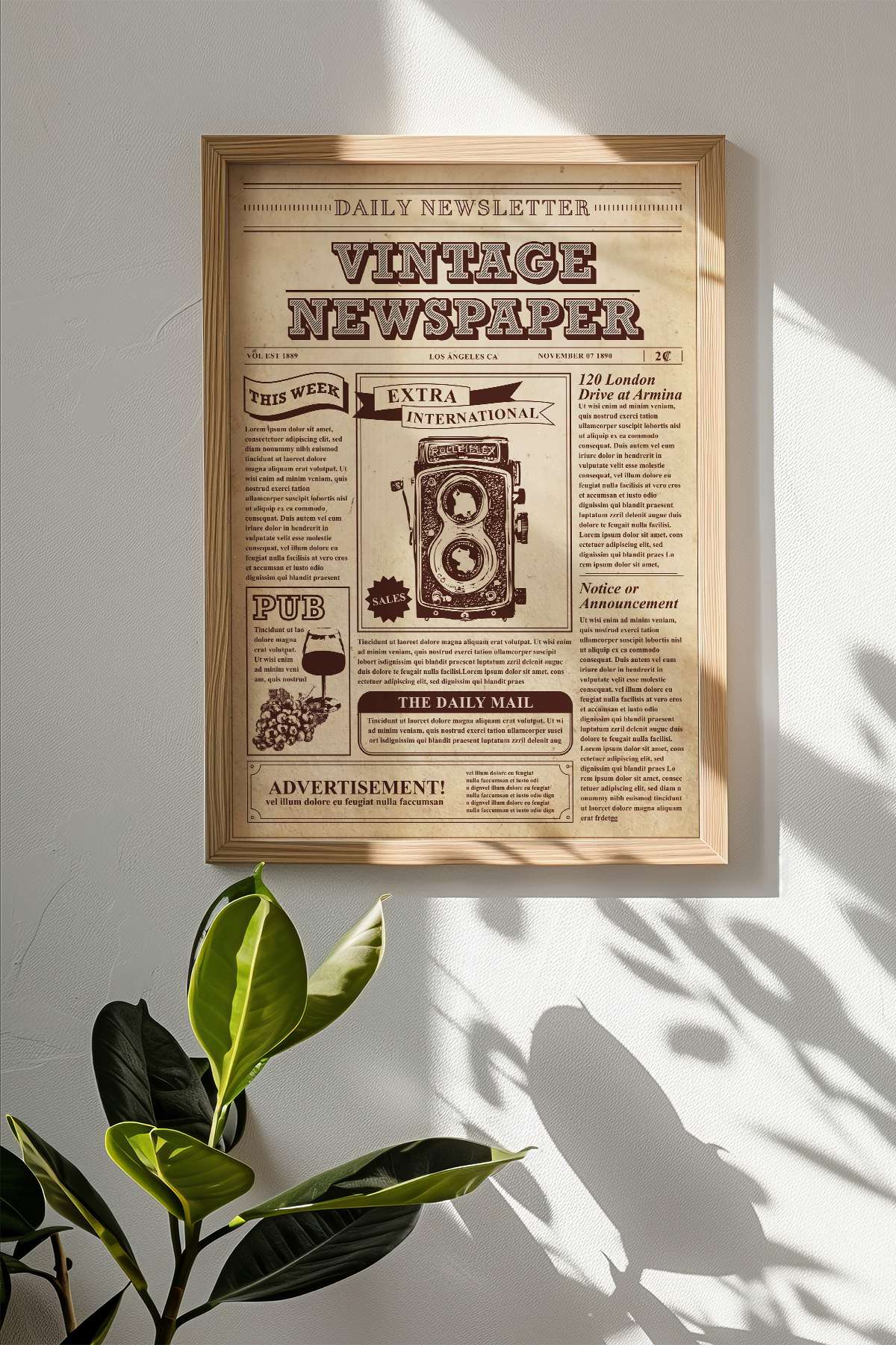 Quadro Decorativo Emoldurado Multicolor em Madeira Maciça - Impressão Digital 33x48cm