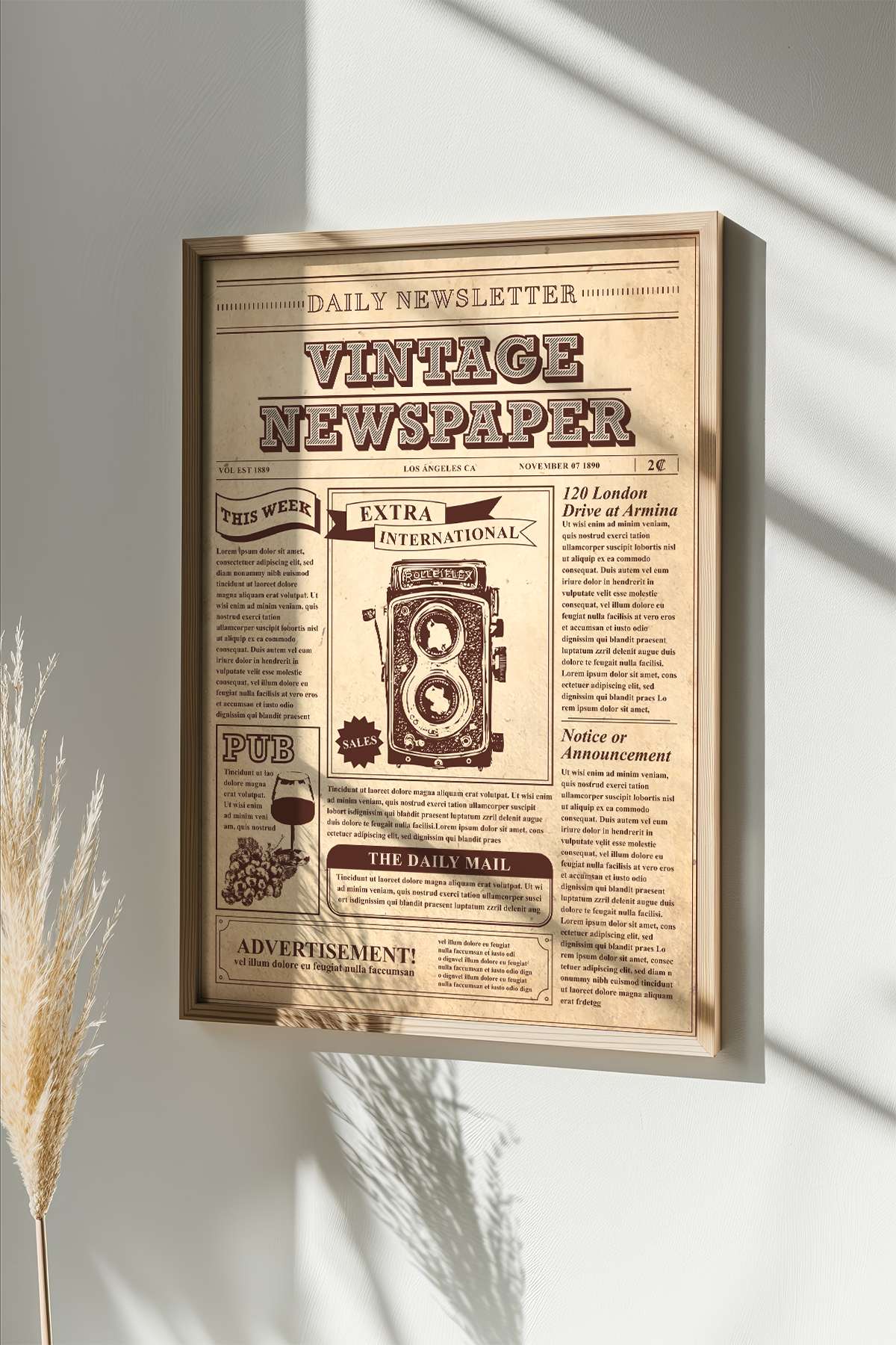 Quadro Decorativo Emoldurado Multicolor em Madeira Maciça - Impressão Digital 33x48cm