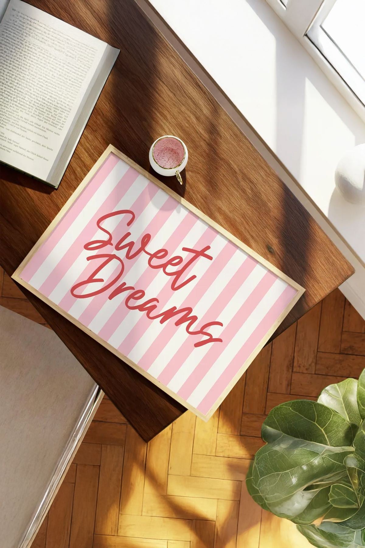 Quadro Decorativo Multicolor com Moldura de Madeira Maciça - 33x48cm - Impressão Digital Premium