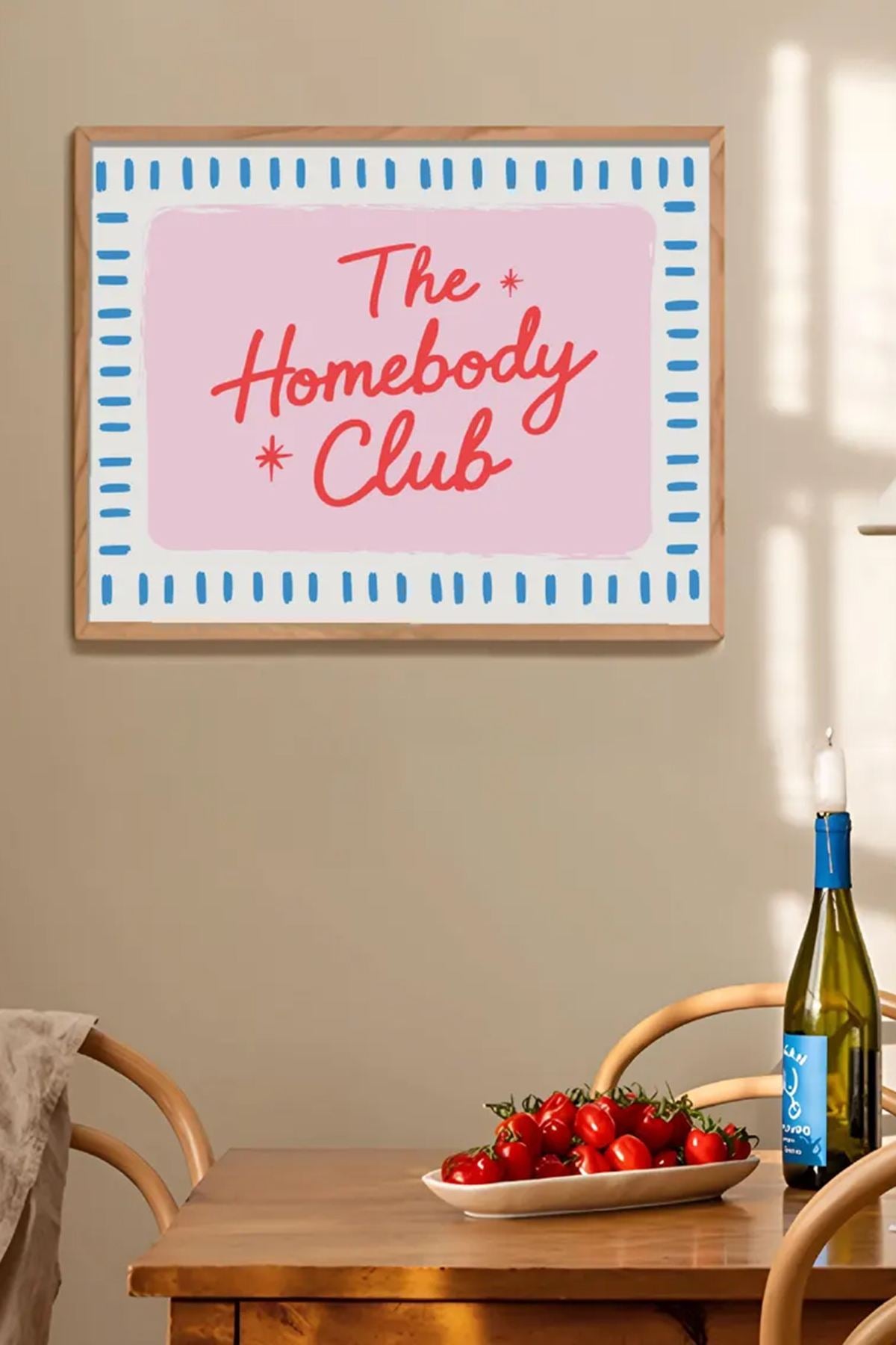 Quadro Decorativo Multicolor com Moldura de Madeira Maciça - 33x48cm - Impressão Digital Premium