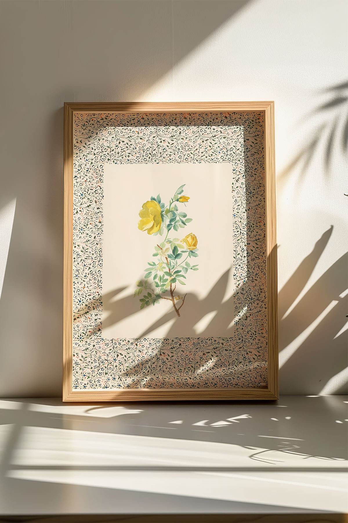 Quadro Decorativo Multicolor com Moldura de Madeira Maciça - 33x48cm - Impressão Digital em MDF