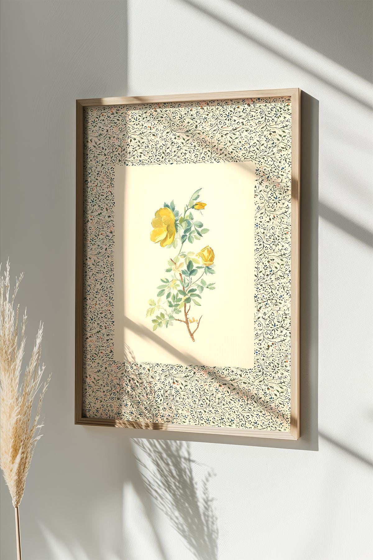 Quadro Decorativo Multicolor com Moldura de Madeira Maciça - 33x48cm - Impressão Digital em MDF