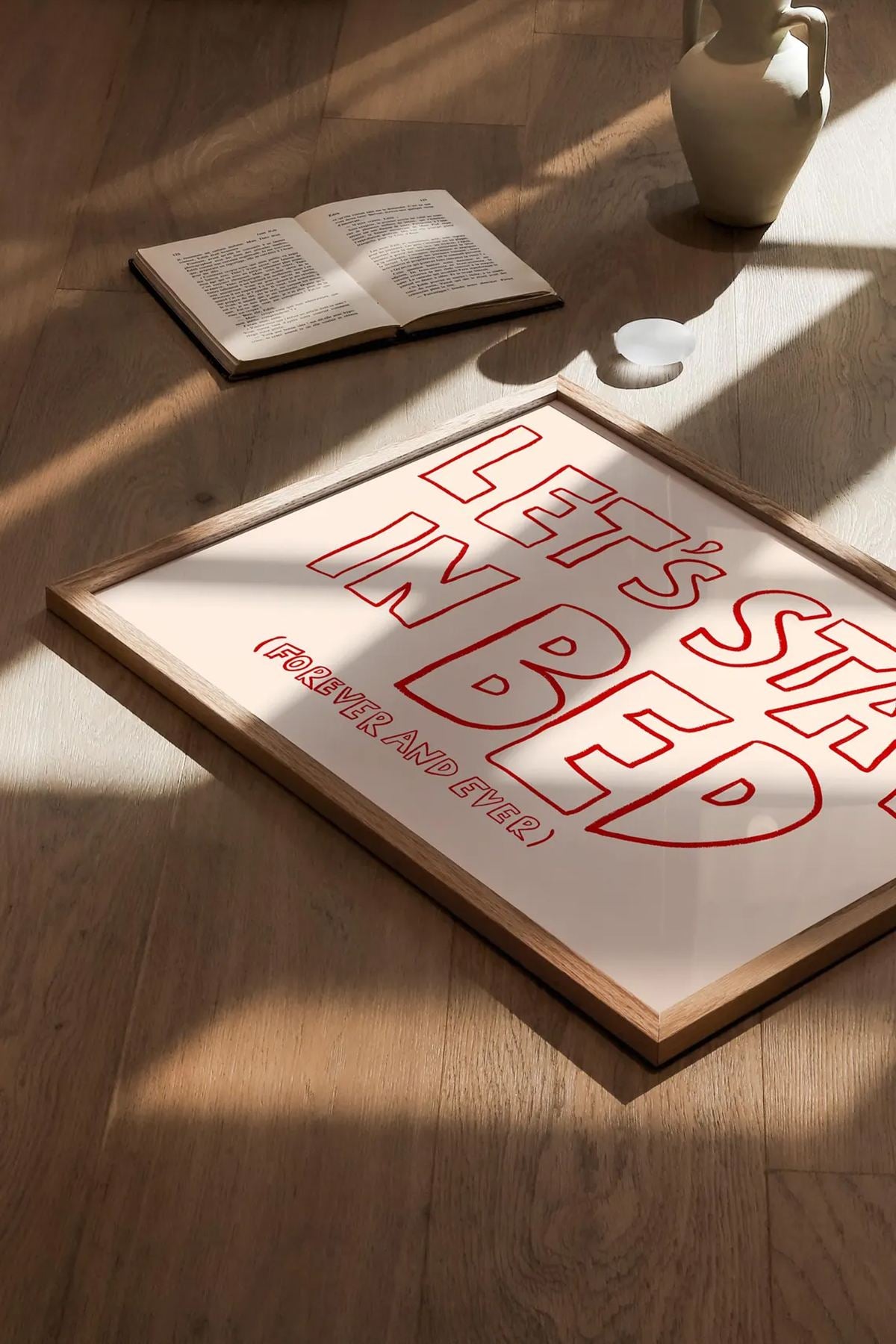 Quadro Decorativo Multicolor com Moldura de Madeira Maciça - Impressão Digital 33x48cm