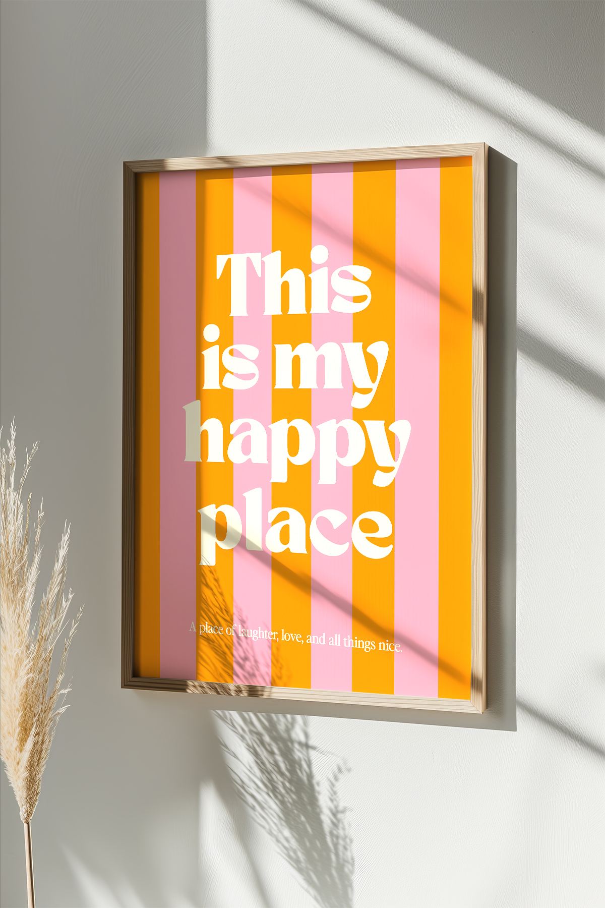 Quadro Decorativo Multicolor com Moldura de Madeira Maciça - Arte Digital Emoldurada 33x48cm