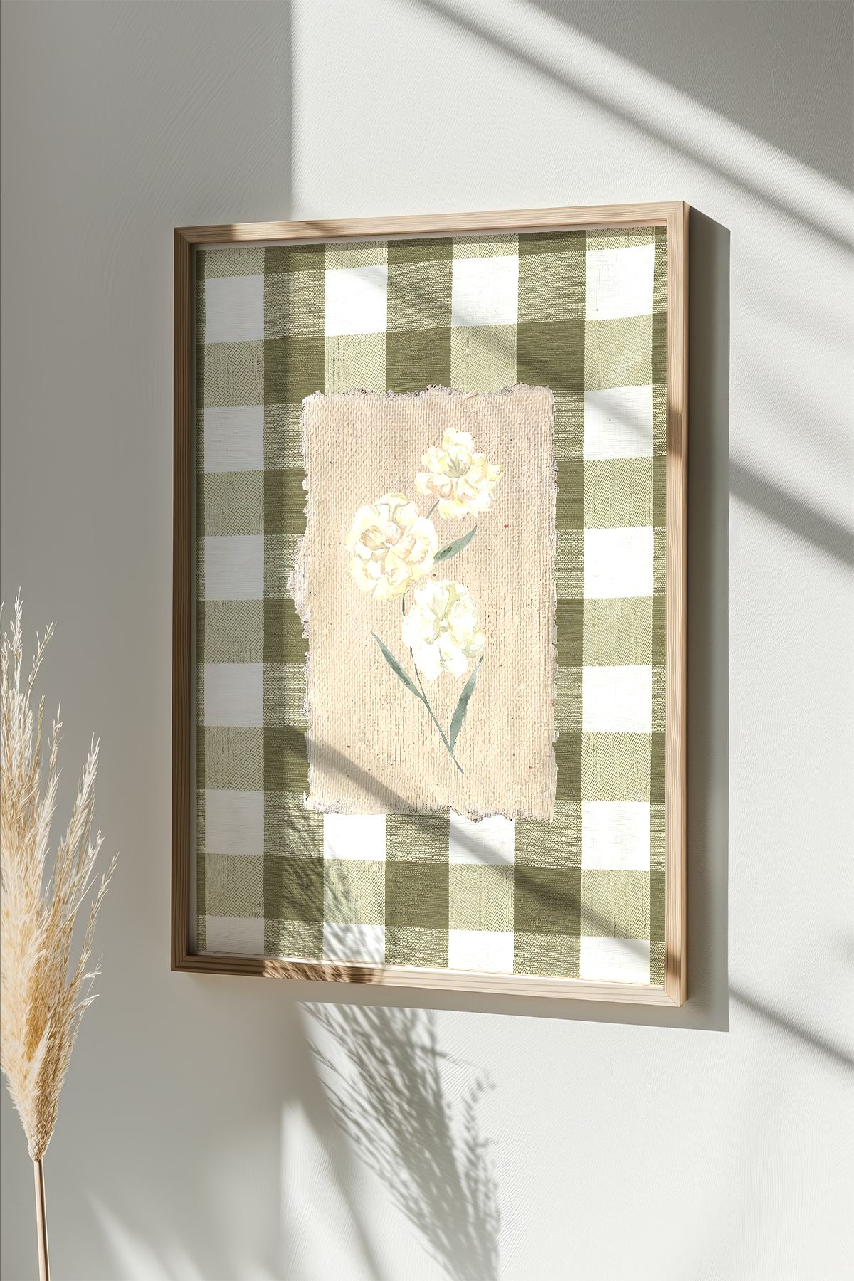 Quadro Decorativo Multicolor com Moldura de Madeira Maciça - 33x48cm - Impressão Digital em MDF