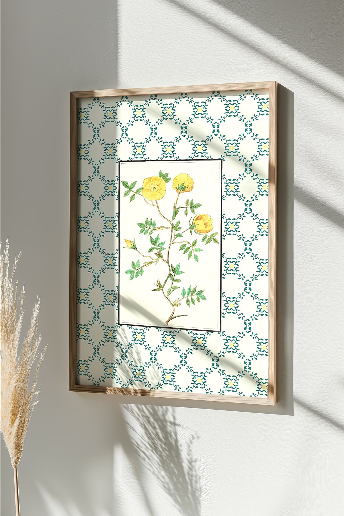 Quadro Decorativo Multicolor com Moldura de Madeira Maciça - Impressão Digital 33x48cm